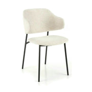 Scaun K497, crem, stofa clasica/metal, 52x62x82 cm