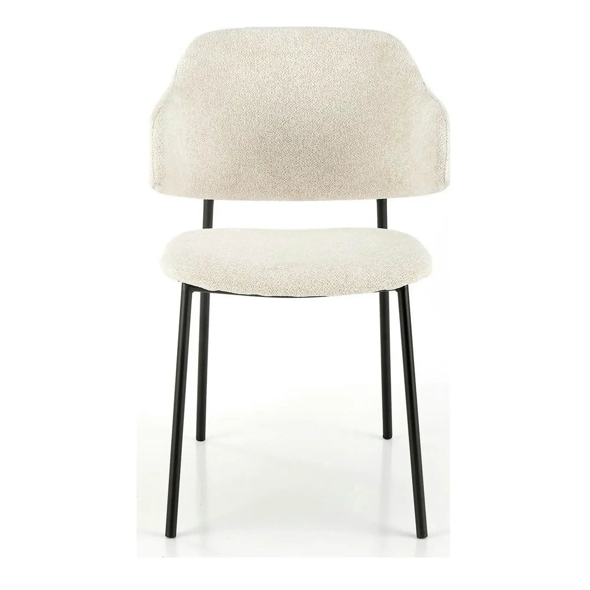 Scaun K497, crem, stofa clasica/metal, 52x62x82 cm