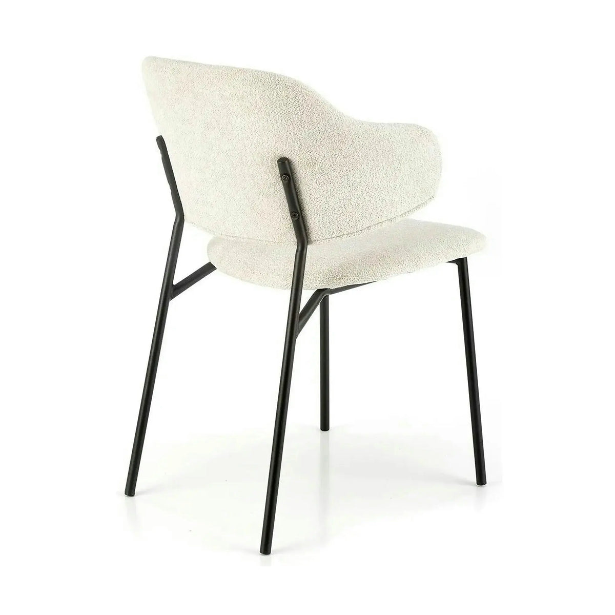 Scaun K497, crem, stofa clasica/metal, 52x62x82 cm