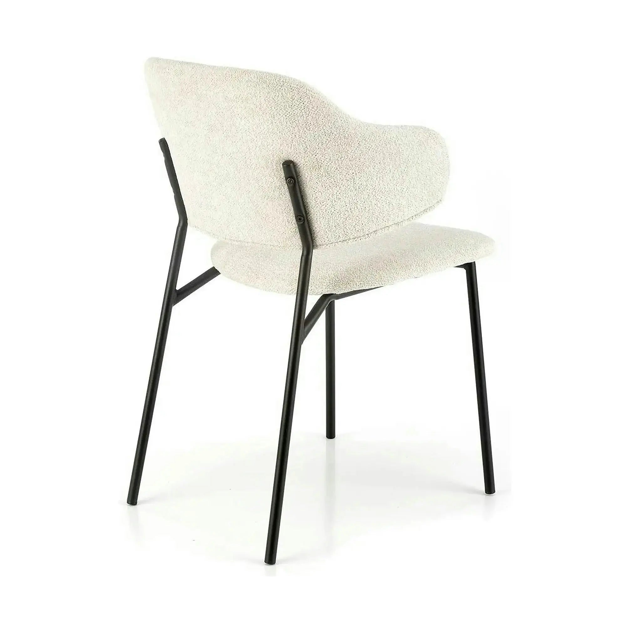 Scaun K497, crem, stofa clasica/metal, 52x62x82 cm
