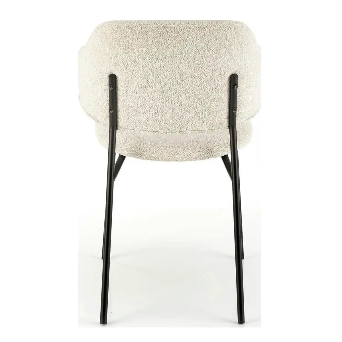Scaun K497, crem, stofa clasica/metal, 52x62x82 cm
