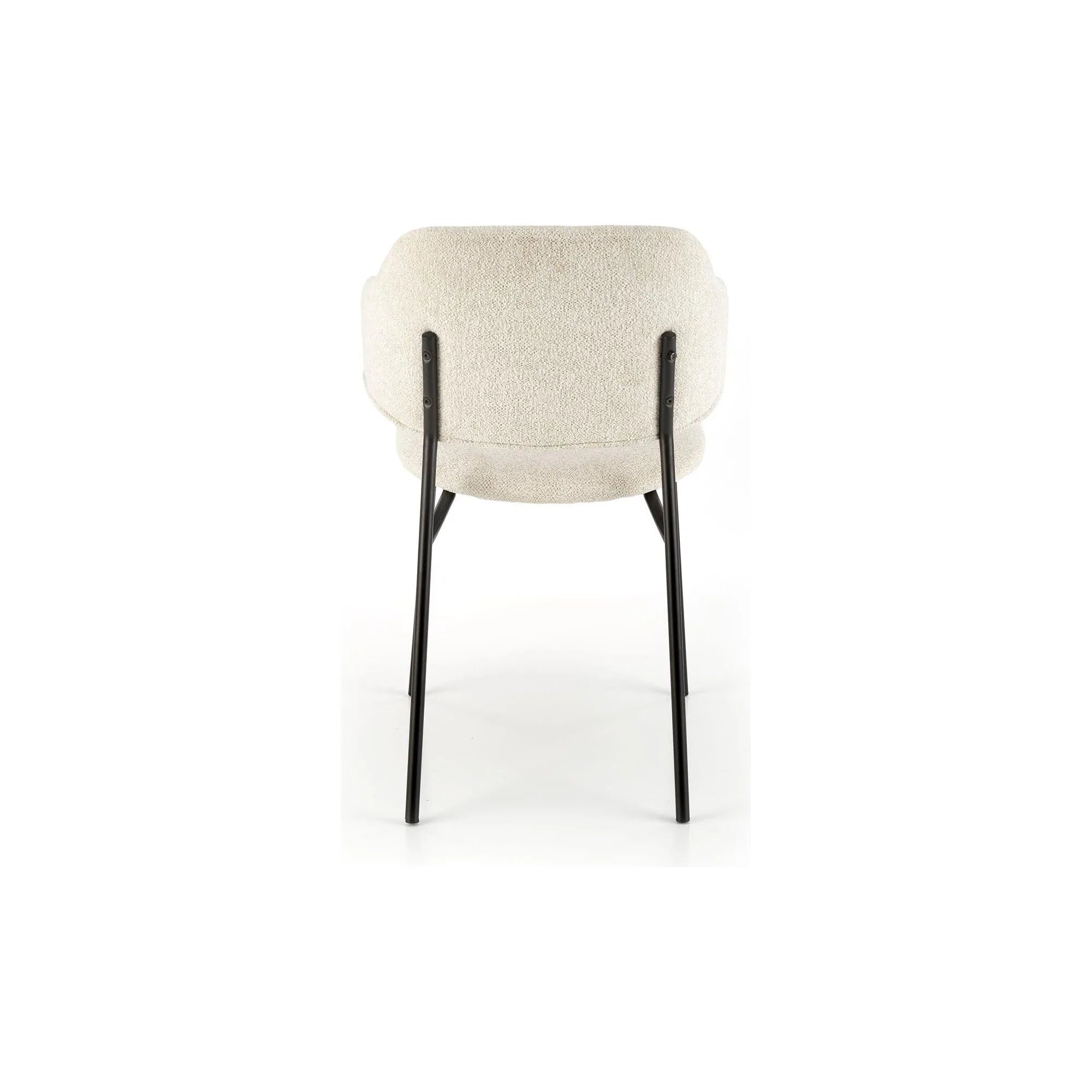 Scaun K497, crem, stofa clasica/metal, 52x62x82 cm