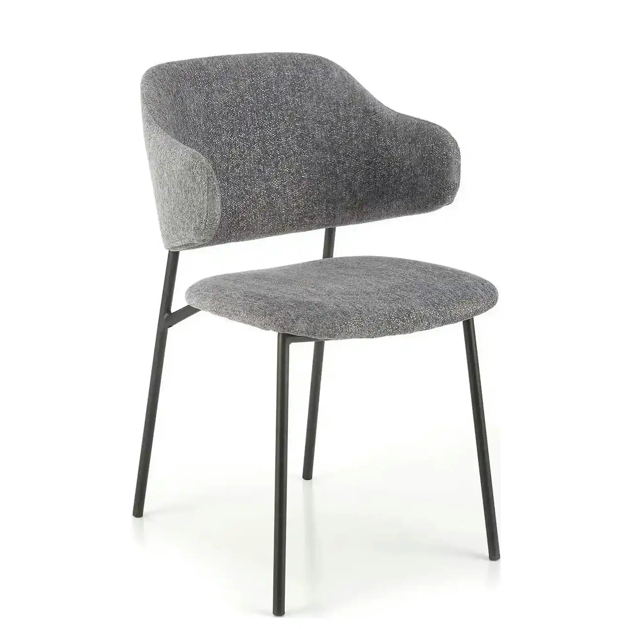Scaun K497, gri deschis, stofa clasica/metal, 52x62x82 cm