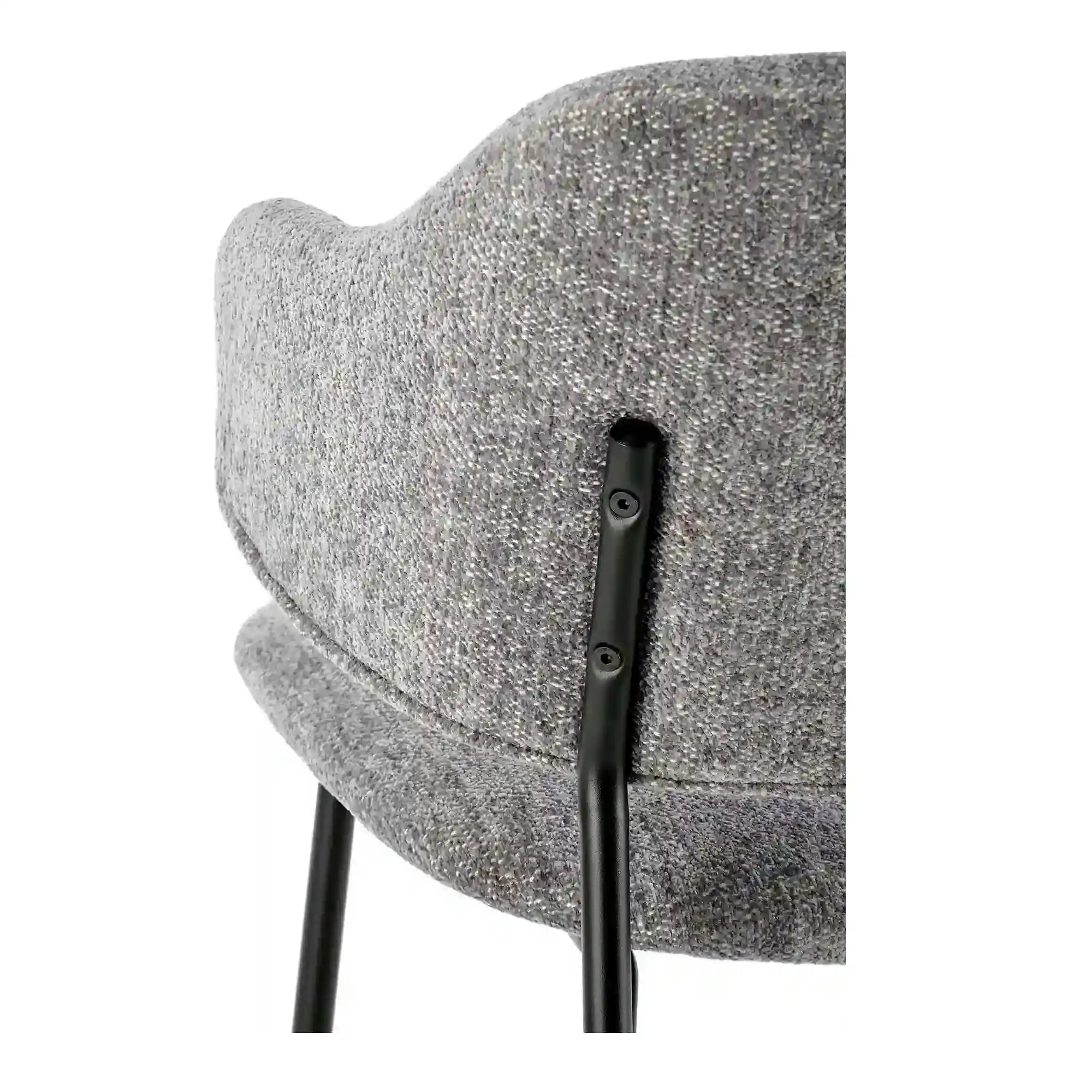 Scaun K497, gri deschis, stofa clasica/metal, 52x62x82 cm