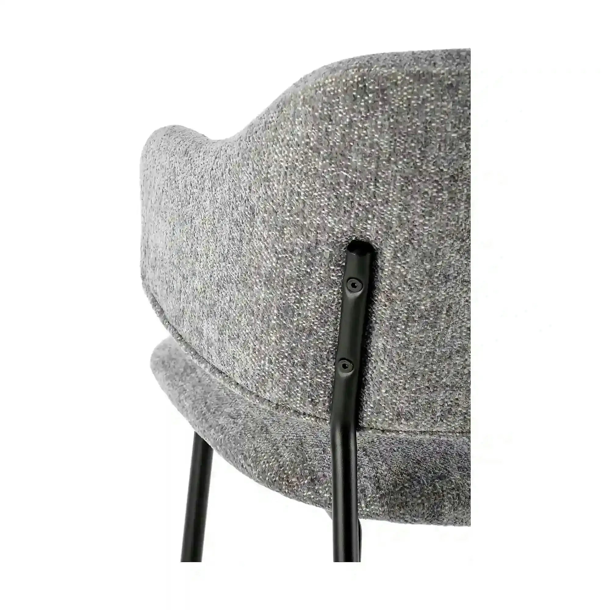 Scaun K497, gri deschis, stofa clasica/metal, 52x62x82 cm