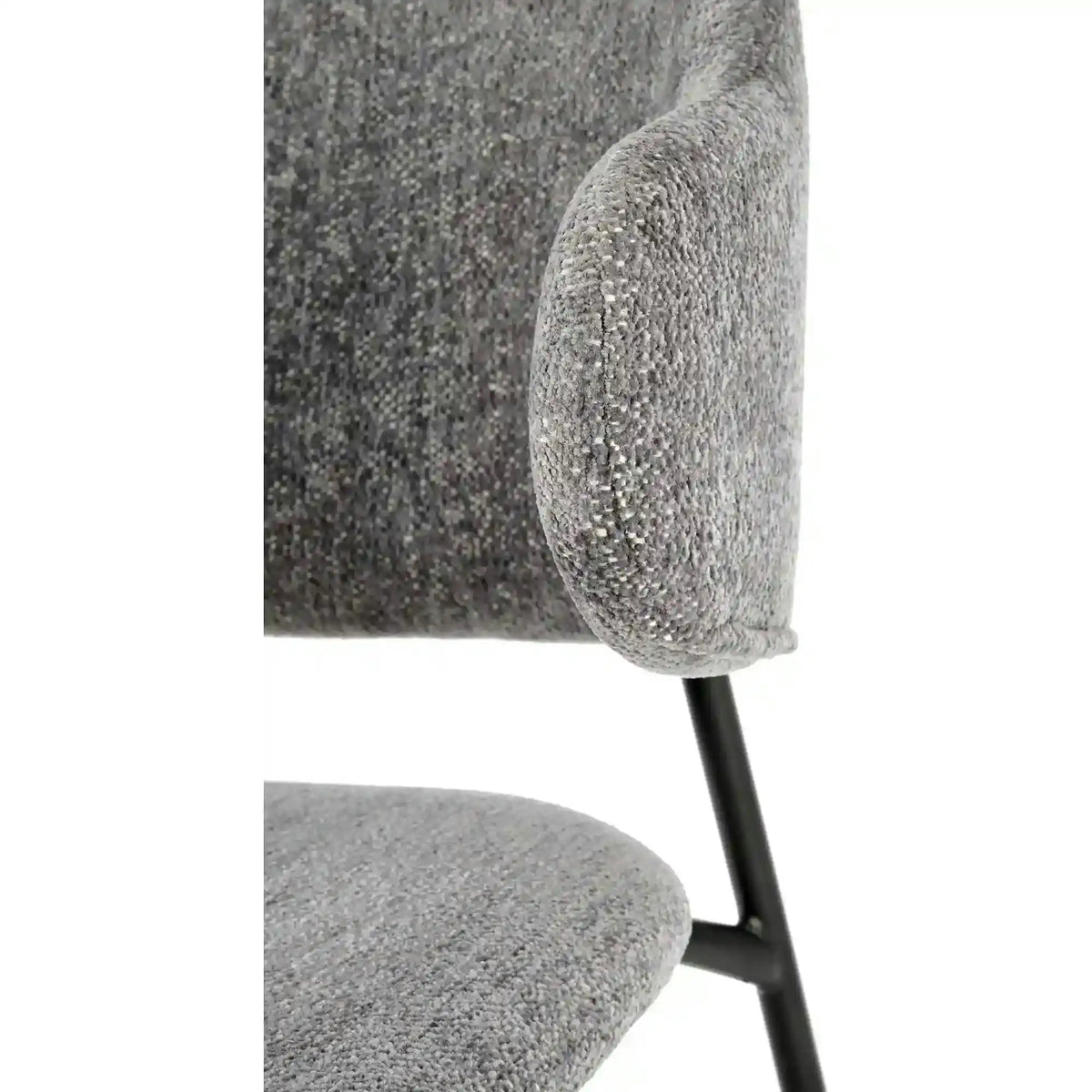 Scaun K497, gri deschis, stofa clasica/metal, 52x62x82 cm