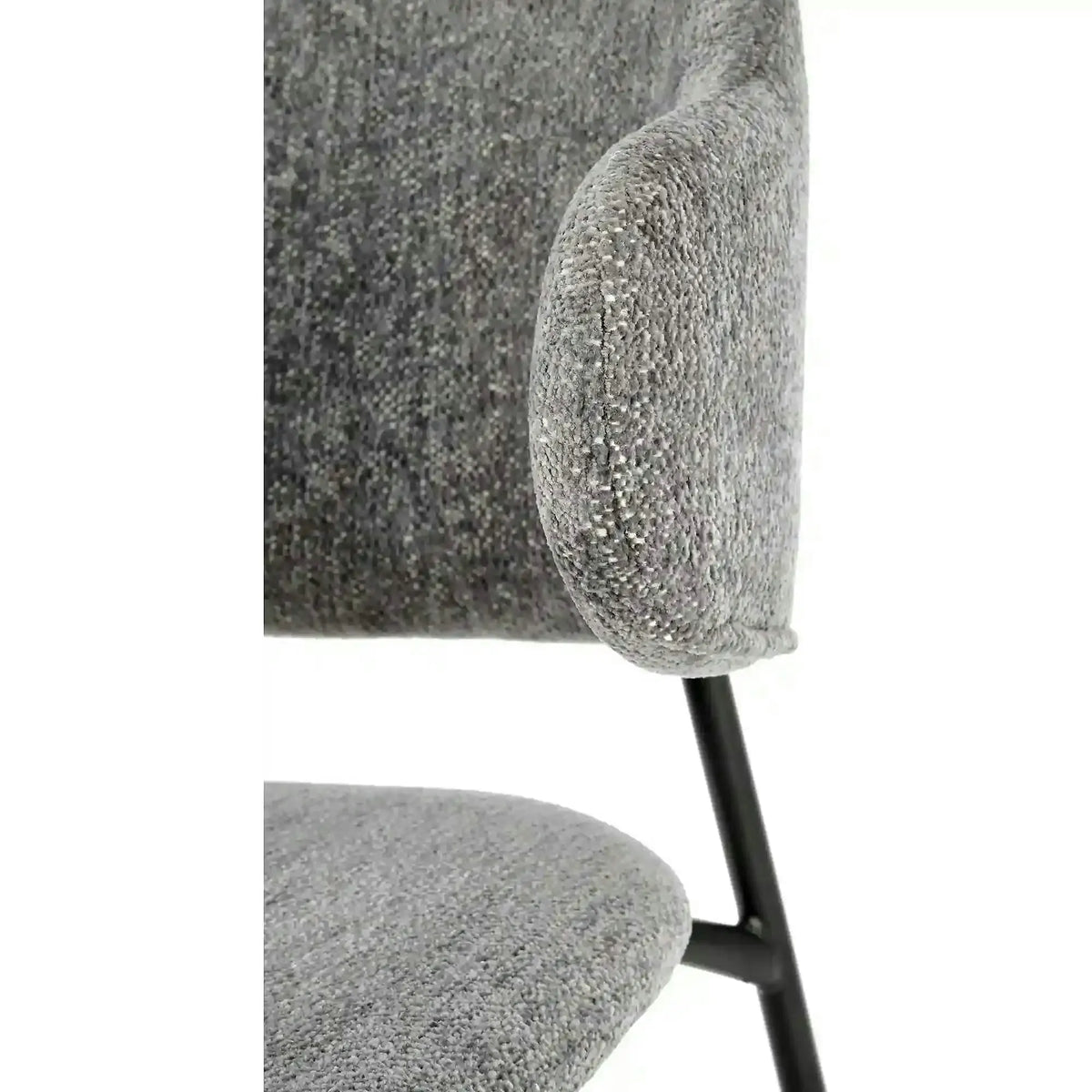 Scaun K497, gri deschis, stofa clasica/metal, 52x62x82 cm
