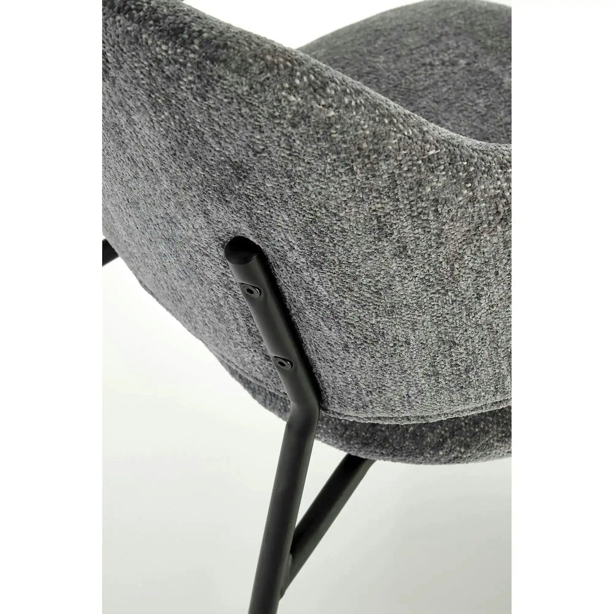 Scaun K497, gri deschis, stofa clasica/metal, 52x62x82 cm