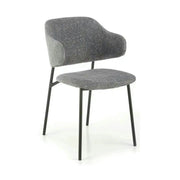 Scaun K497, gri deschis, stofa clasica/metal, 52x62x82 cm