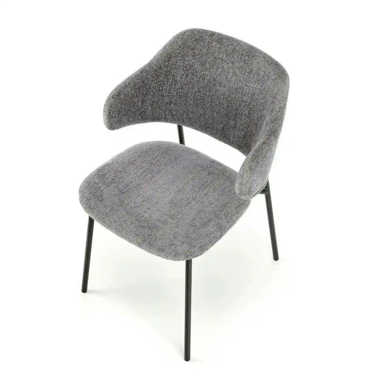 Scaun K497, gri deschis, stofa clasica/metal, 52x62x82 cm