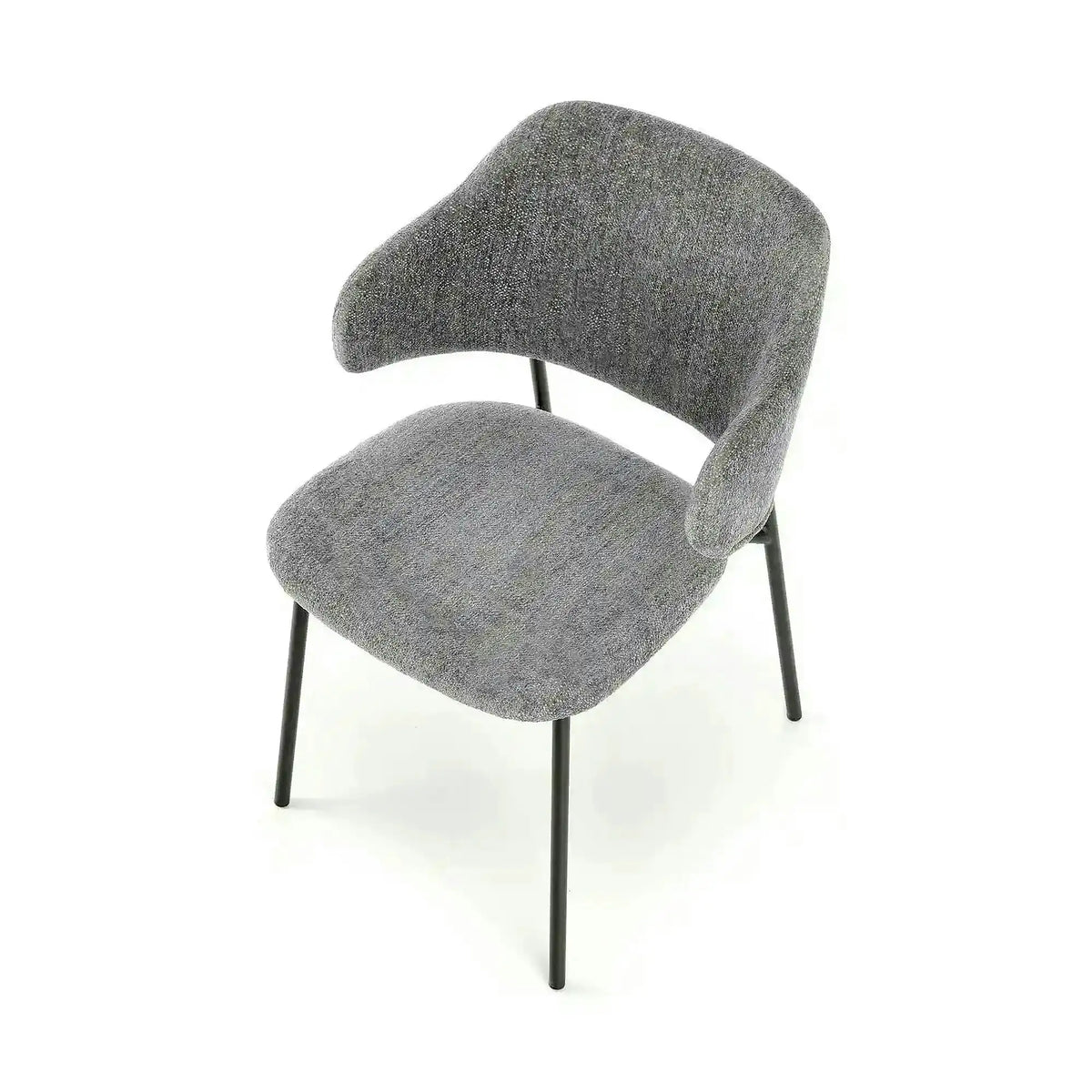 Scaun K497, gri deschis, stofa clasica/metal, 52x62x82 cm