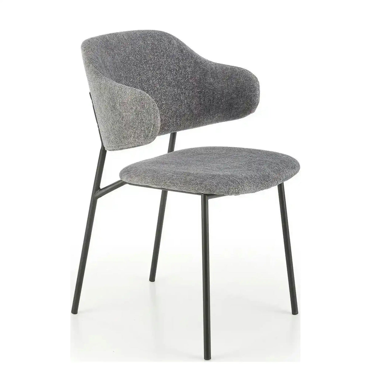 Scaun K497, gri deschis, stofa clasica/metal, 52x62x82 cm