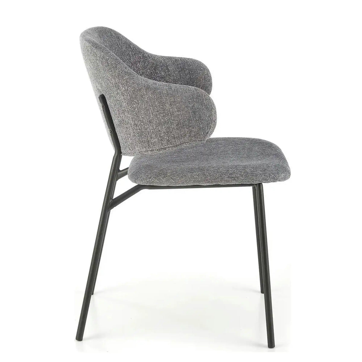 Scaun K497, gri deschis, stofa clasica/metal, 52x62x82 cm