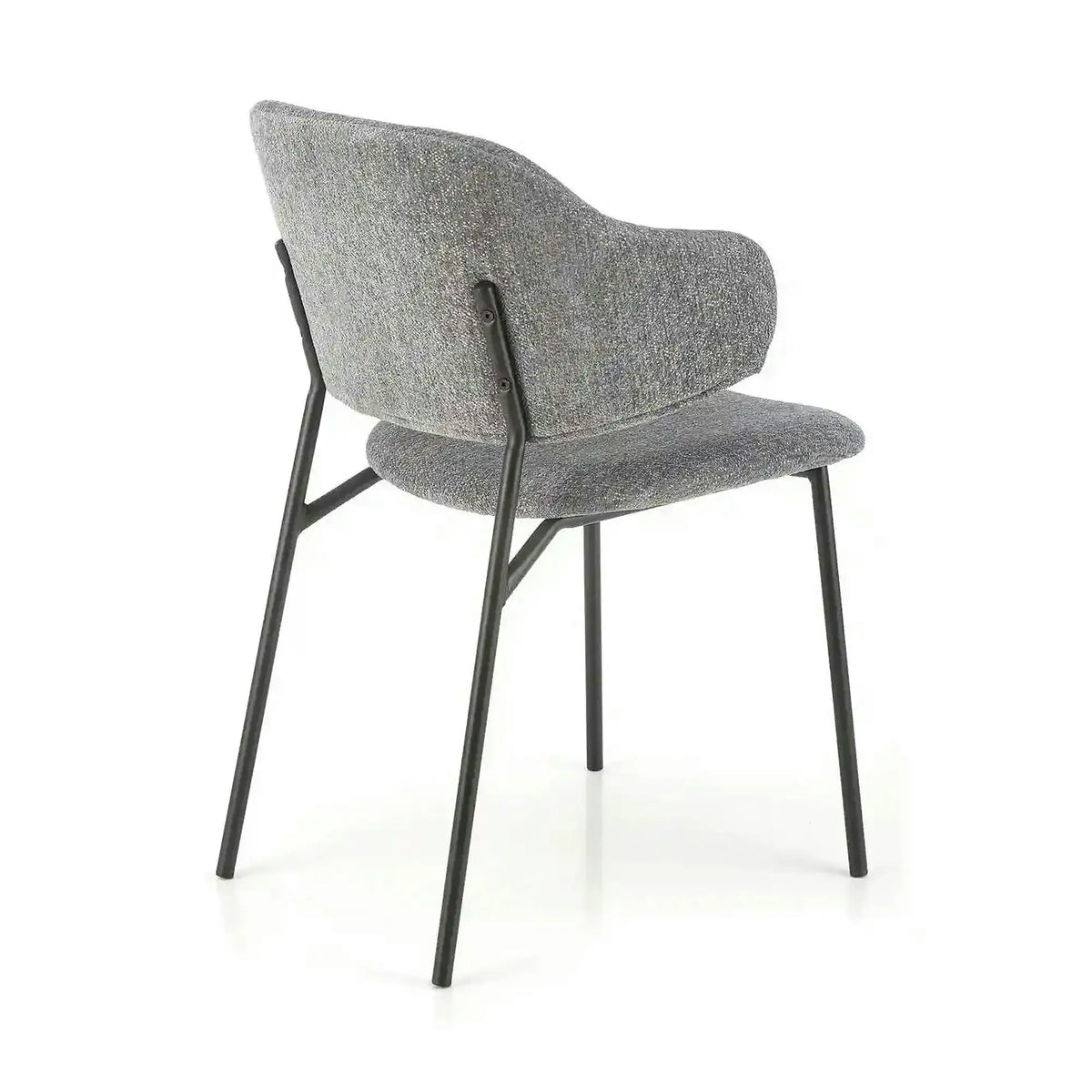 Scaun K497, gri deschis, stofa clasica/metal, 52x62x82 cm