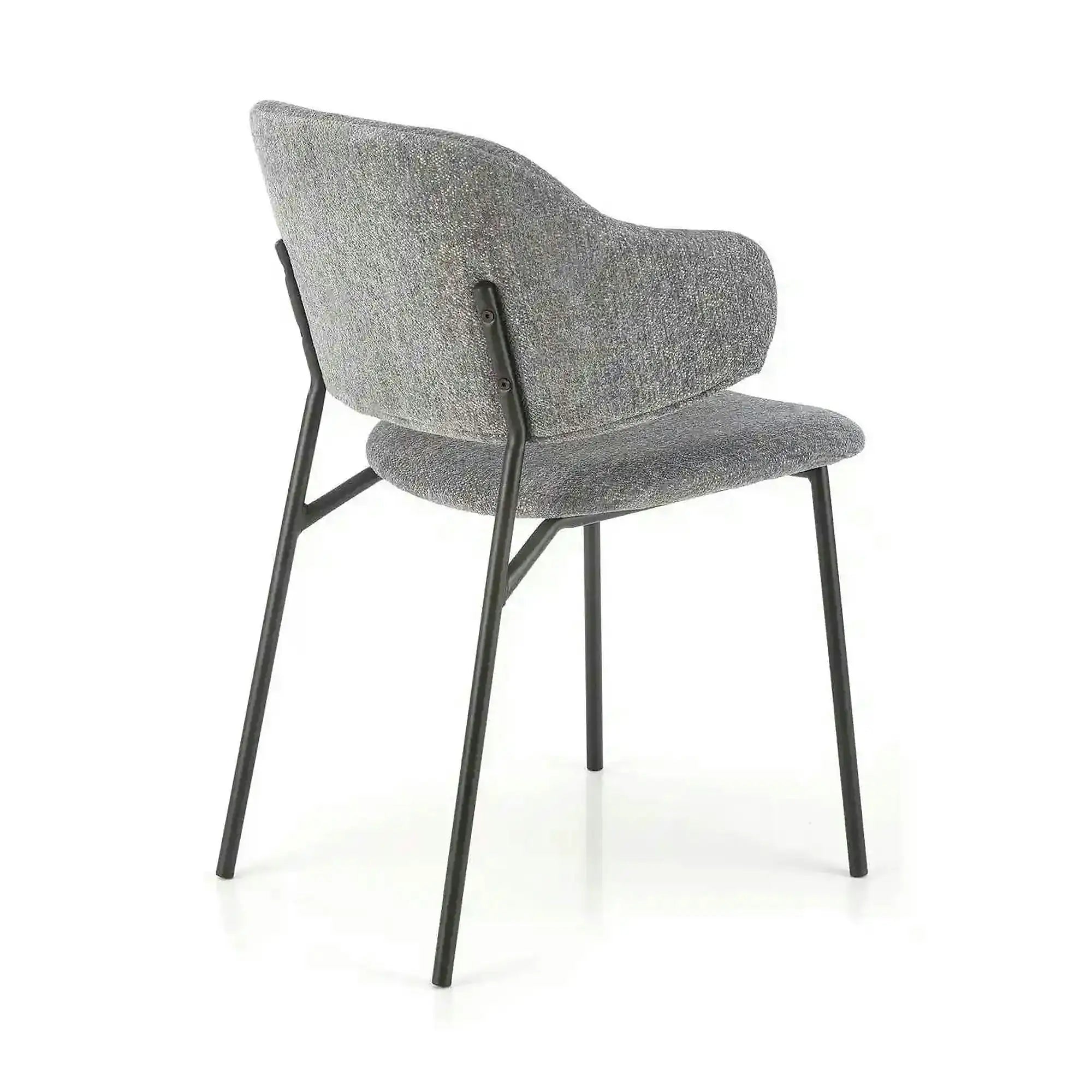 Scaun K497, gri deschis, stofa clasica/metal, 52x62x82 cm