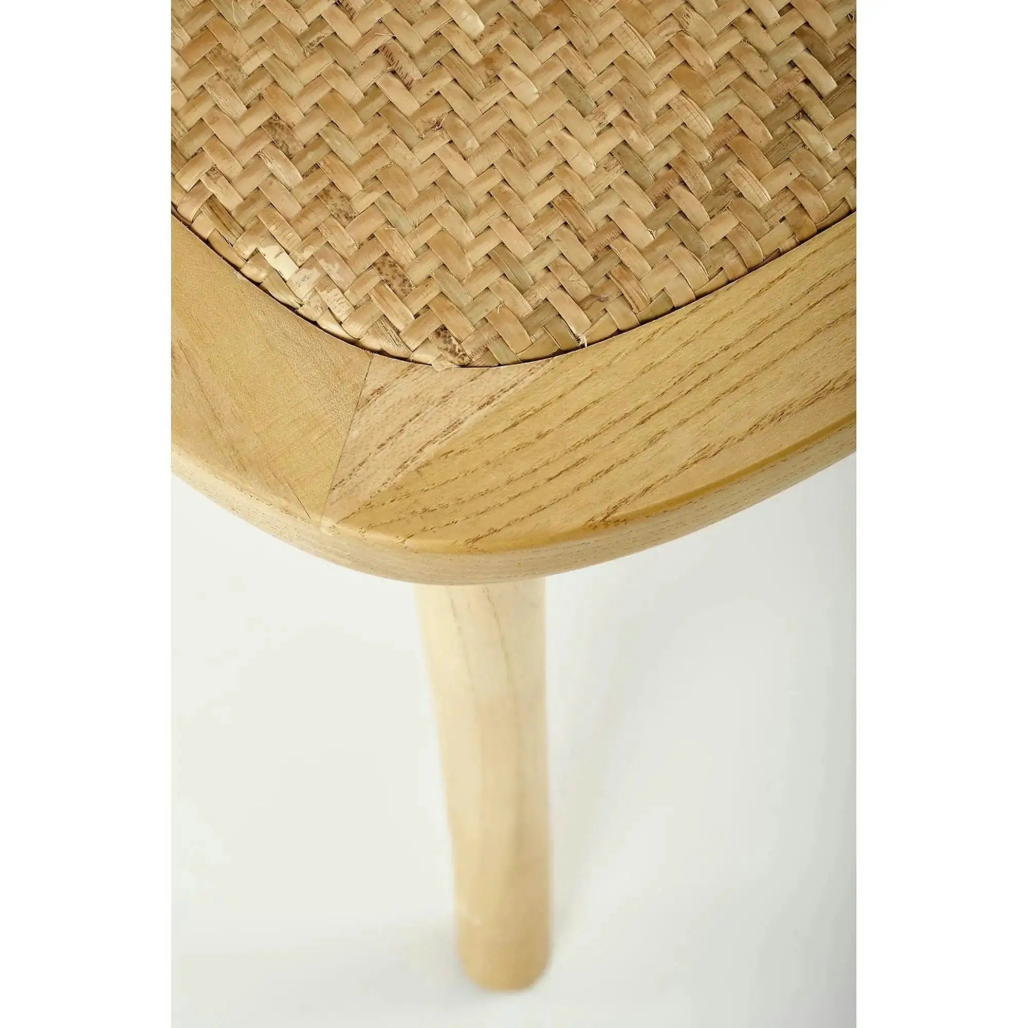 Scaun K502, stejar, ratan natural/lemn, 45x50x89 cm