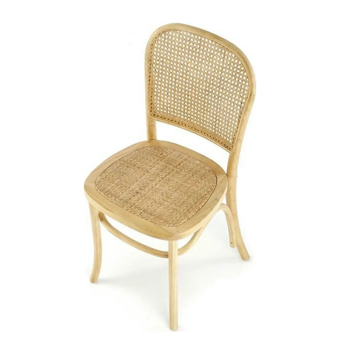Scaun K502, stejar, ratan natural/lemn, 45x50x89 cm