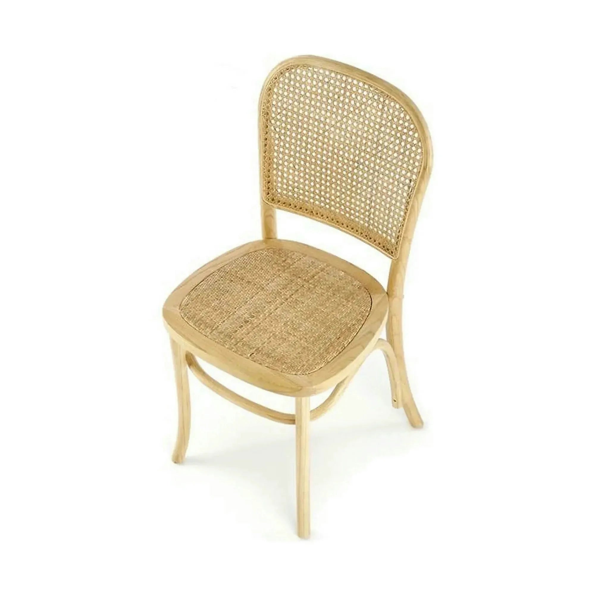 Scaun K502, stejar, ratan natural/lemn, 45x50x89 cm