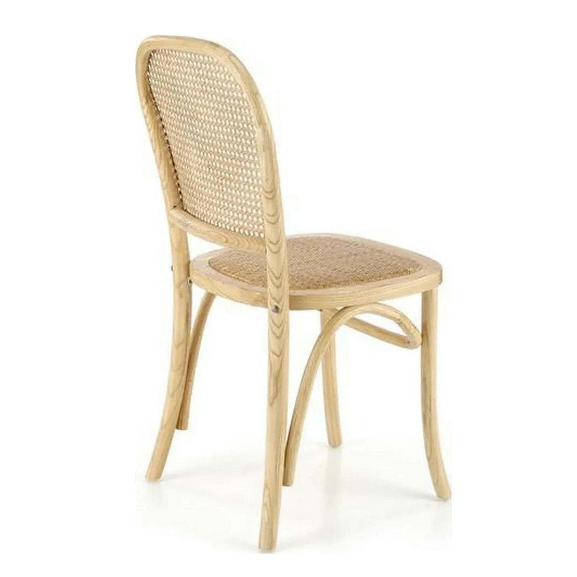 Scaun K502, stejar, ratan natural/lemn, 45x50x89 cm