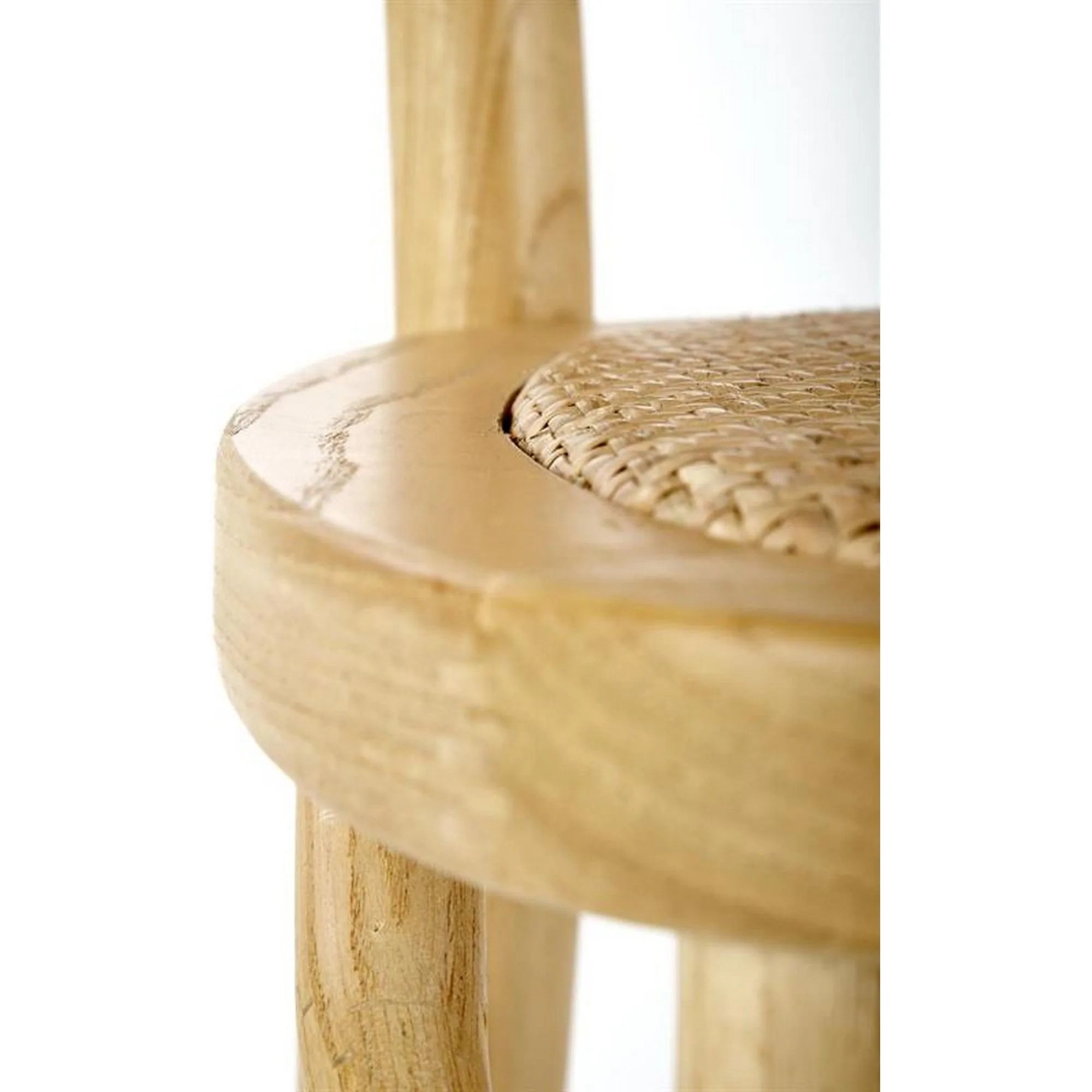 Scaun K502, stejar, ratan natural/lemn, 45x50x89 cm