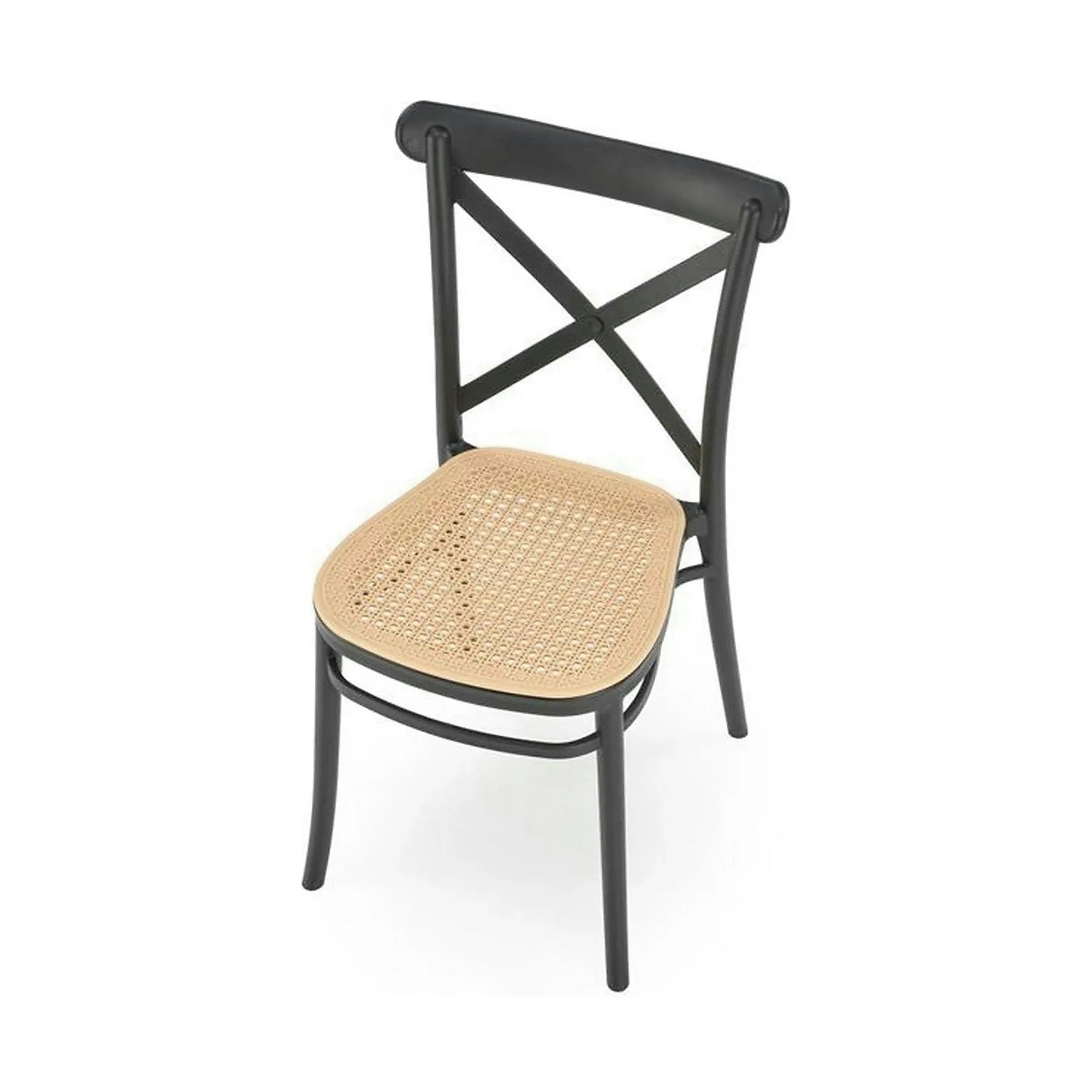 Scaun K512, maro/negru, plastic, 47x51x87 cm