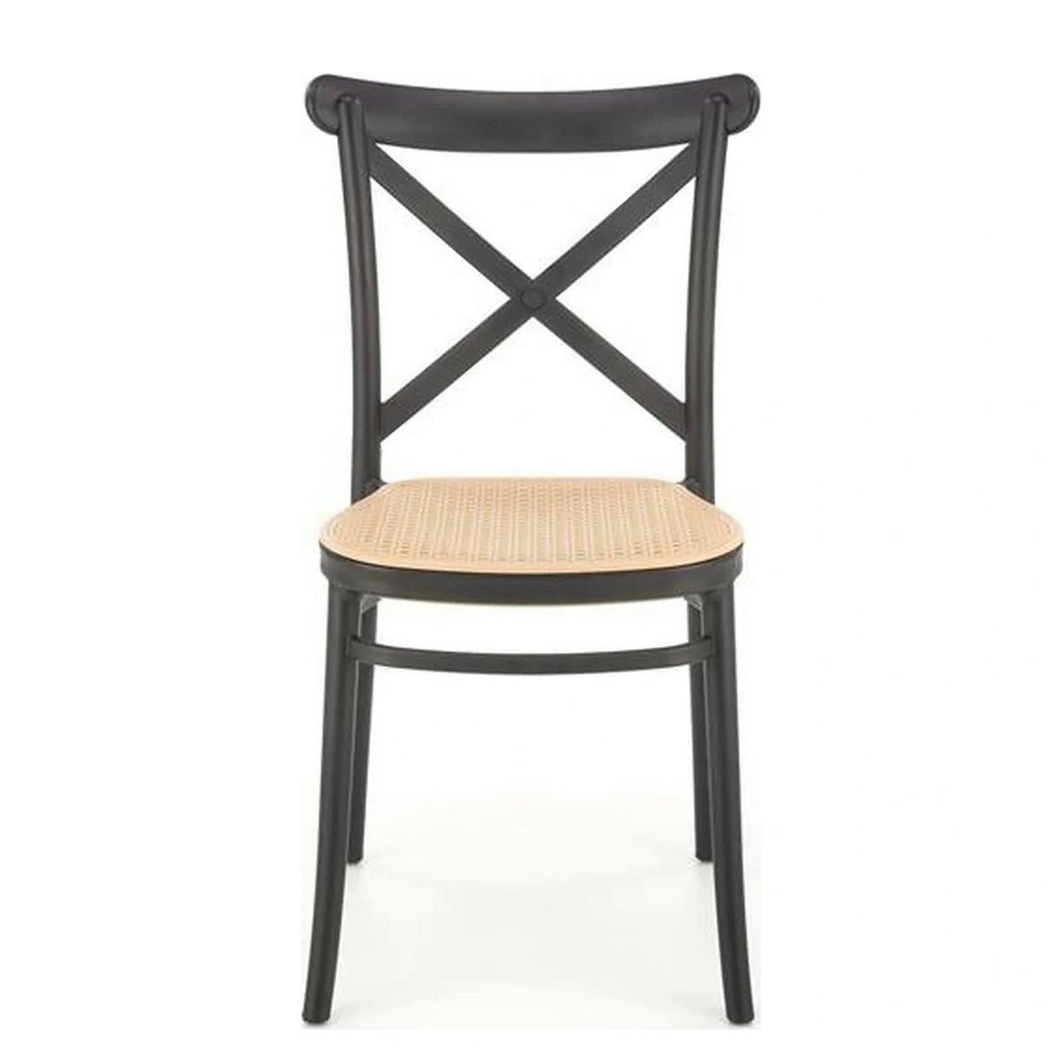 Scaun K512, maro/negru, plastic, 47x51x87 cm
