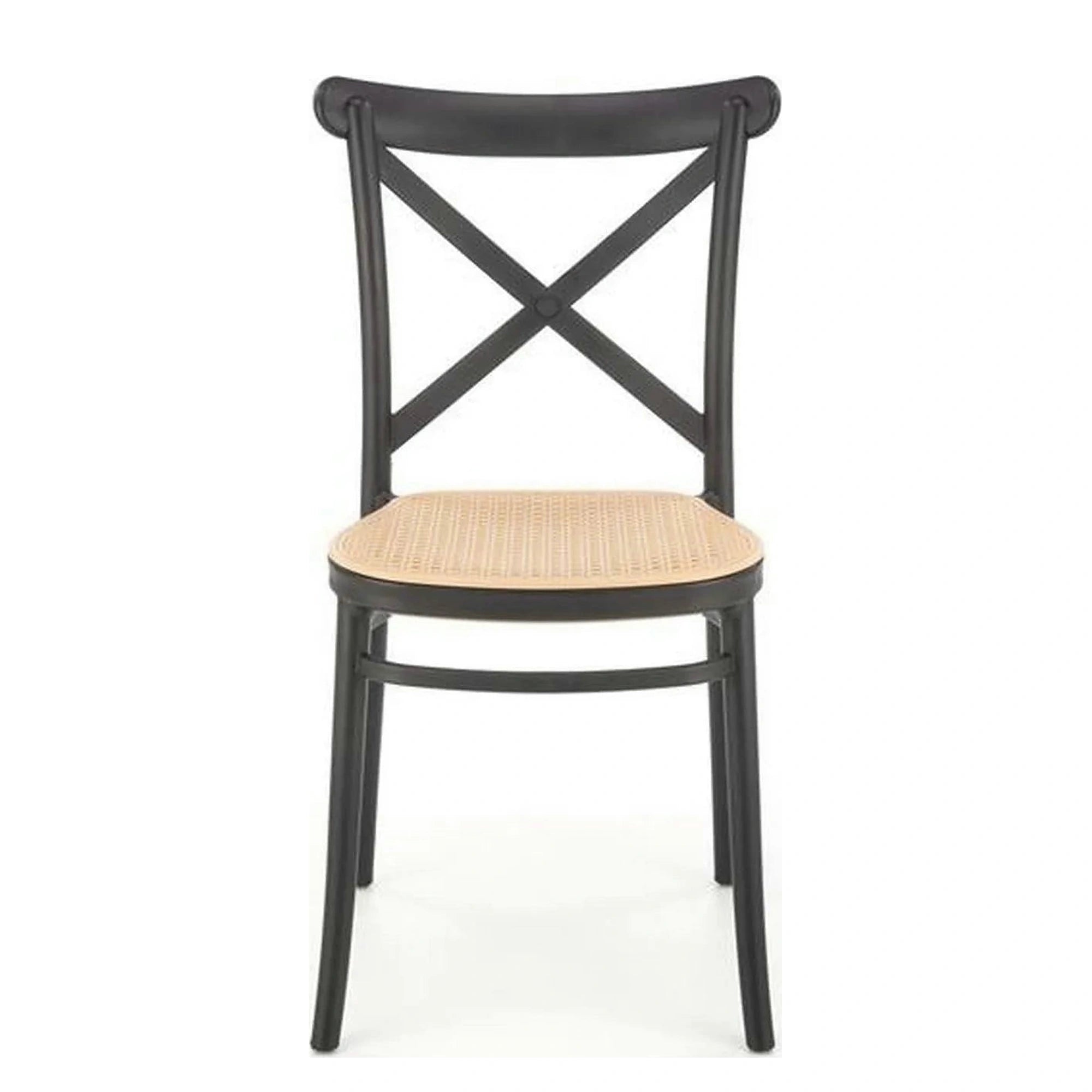 Scaun K512, maro/negru, plastic, 47x51x87 cm