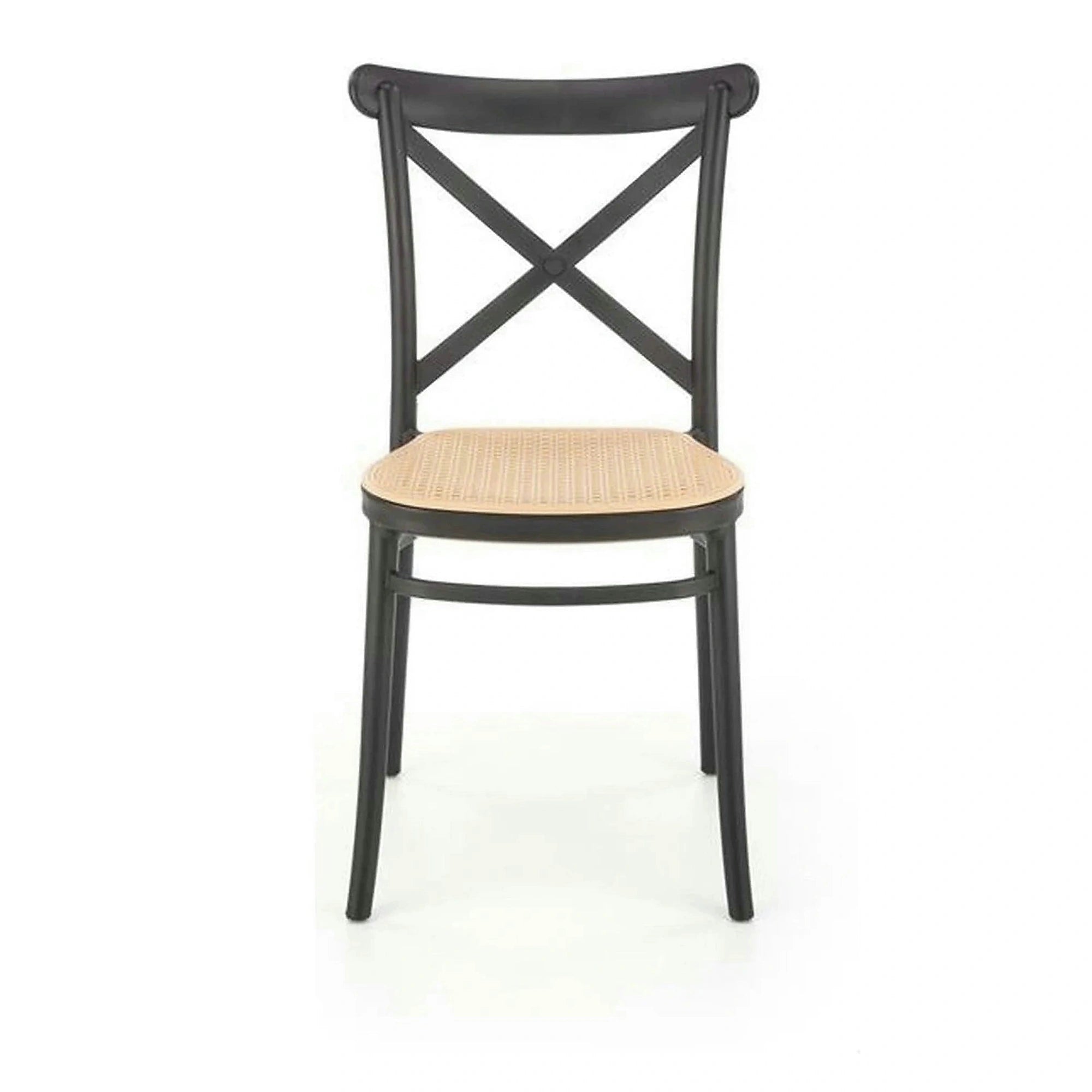 Scaun K512, maro/negru, plastic, 47x51x87 cm