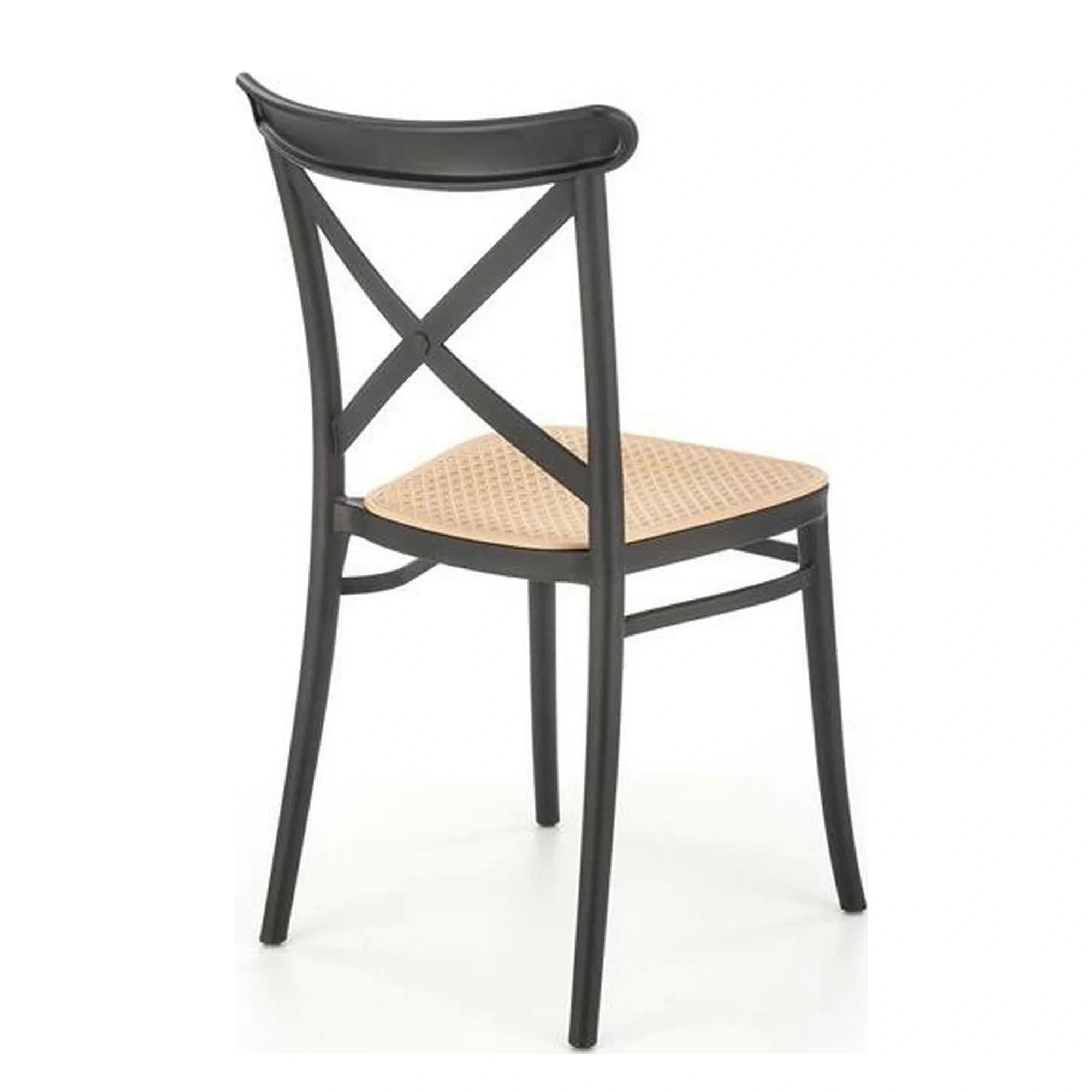 Scaun K512, maro/negru, plastic, 47x51x87 cm