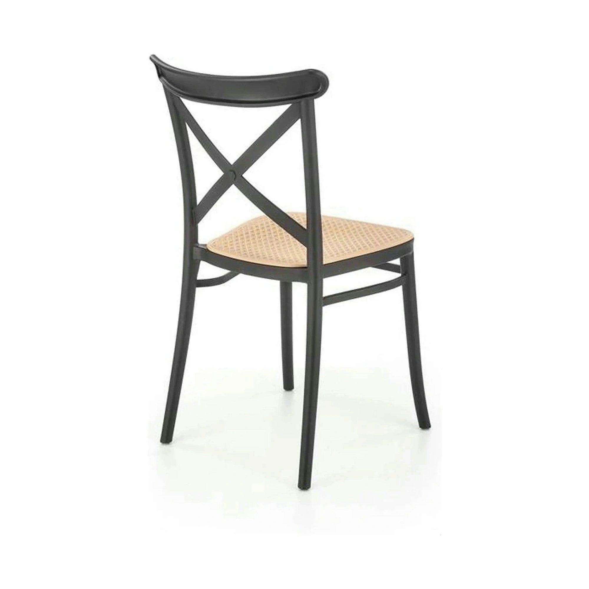 Scaun K512, maro/negru, plastic, 47x51x87 cm