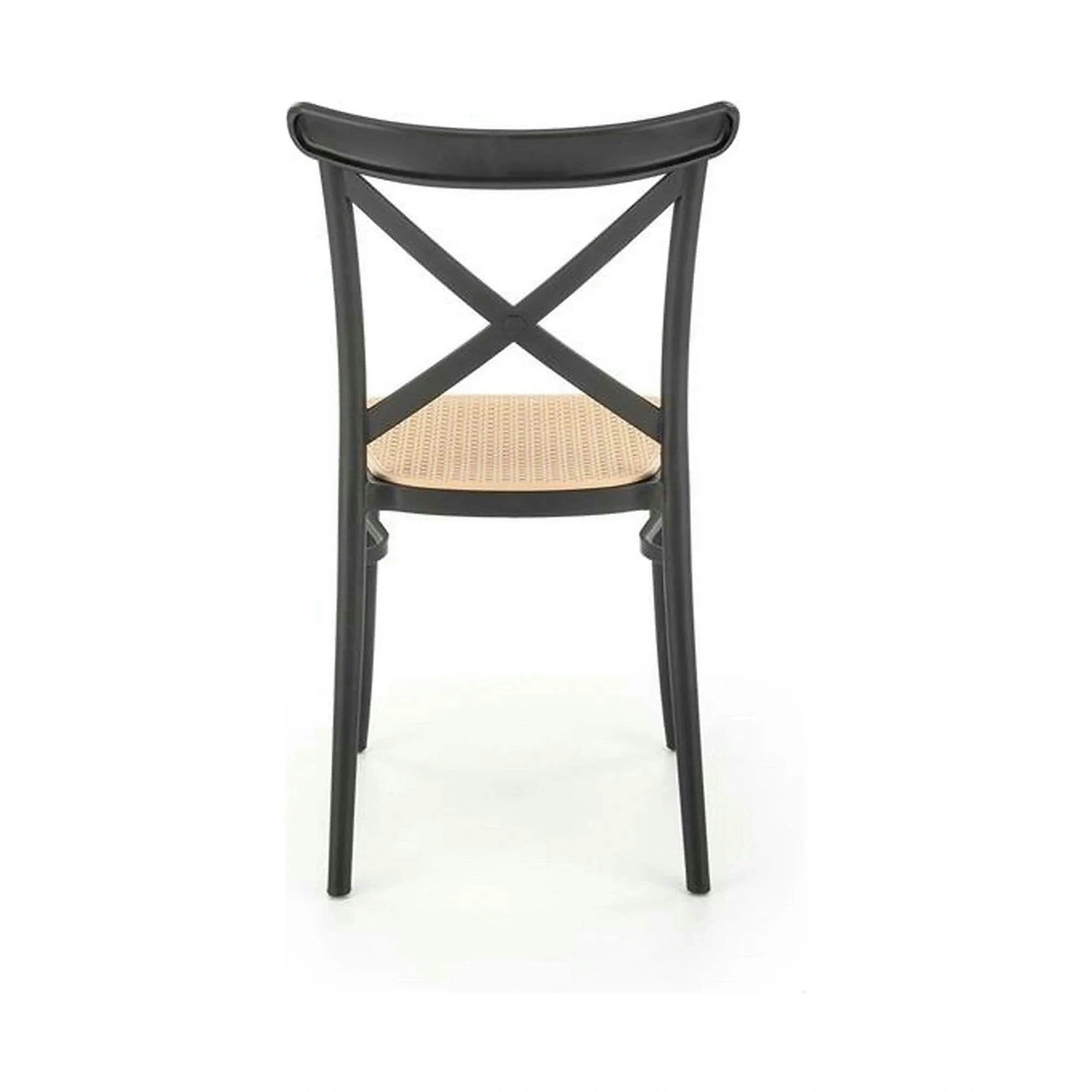 Scaun K512, maro/negru, plastic, 47x51x87 cm