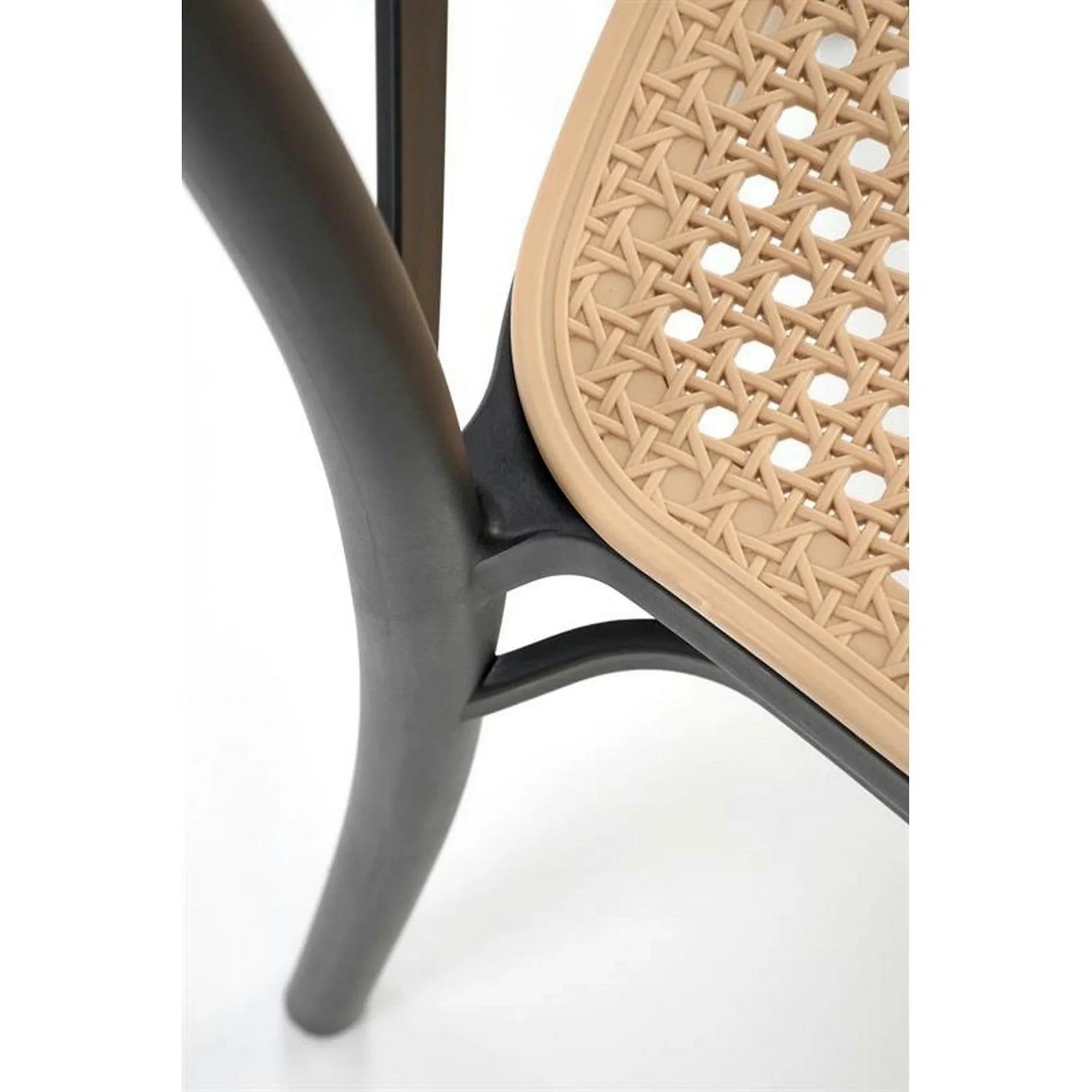 Scaun K512, maro/negru, plastic, 47x51x87 cm