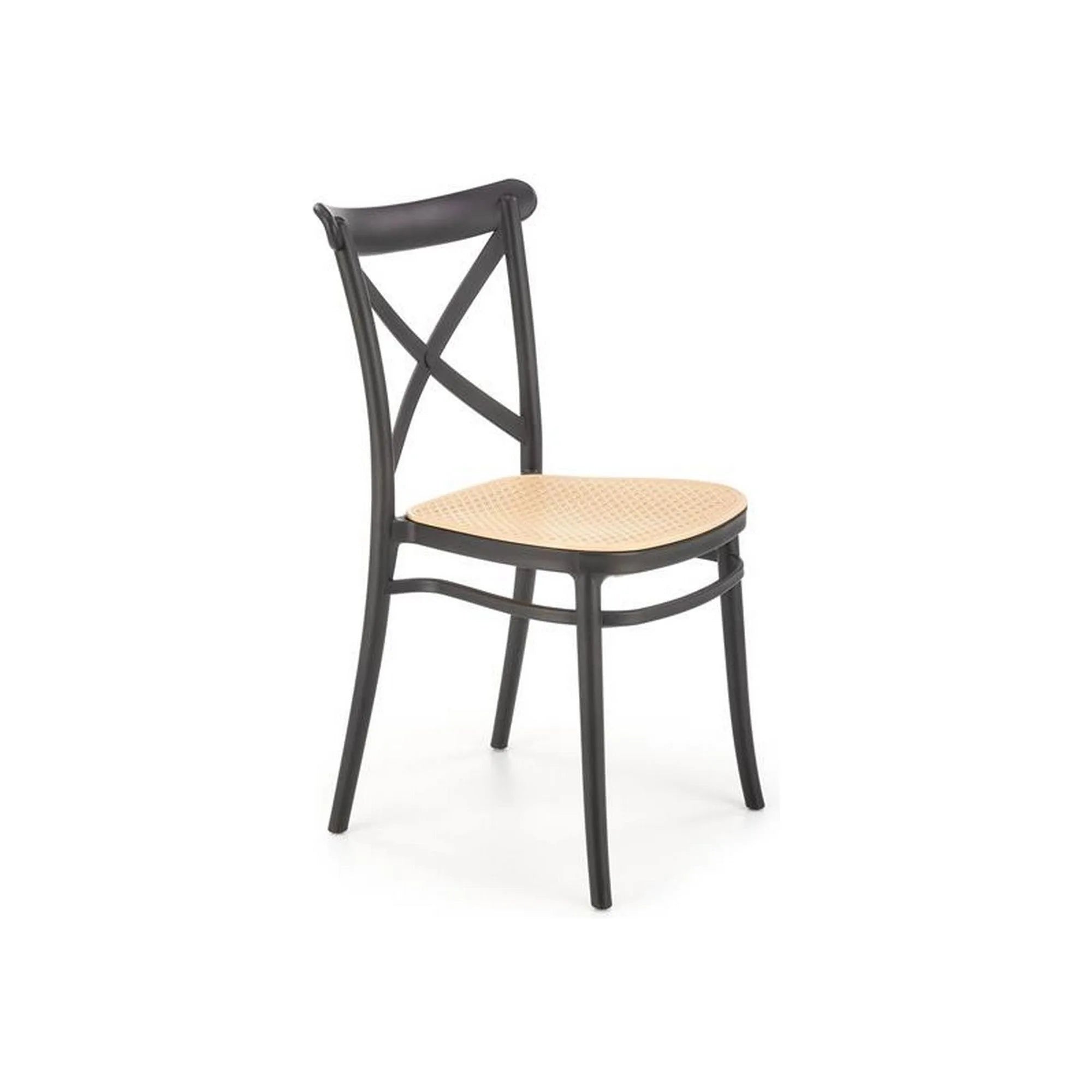 Scaun K512, maro/negru, plastic, 47x51x87 cm