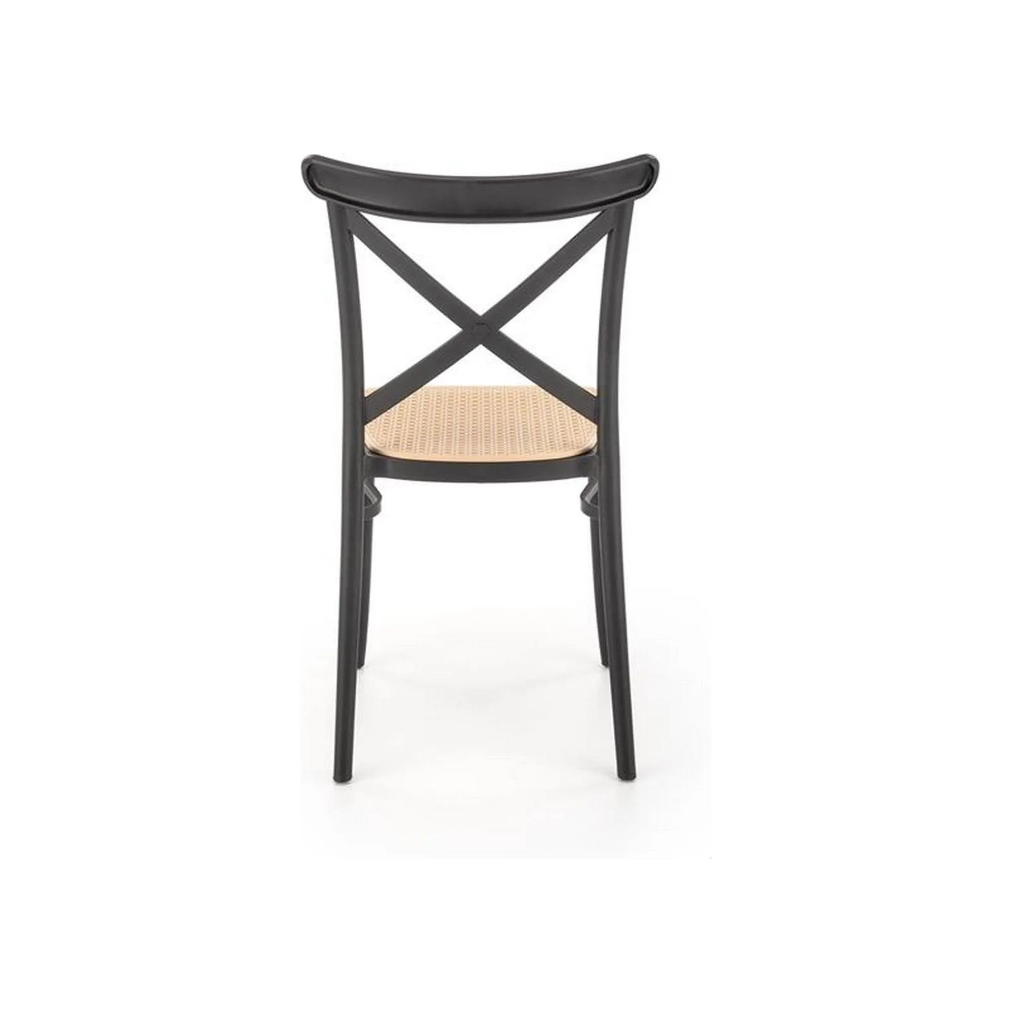 Scaun K512, maro/negru, plastic, 47x51x87 cm