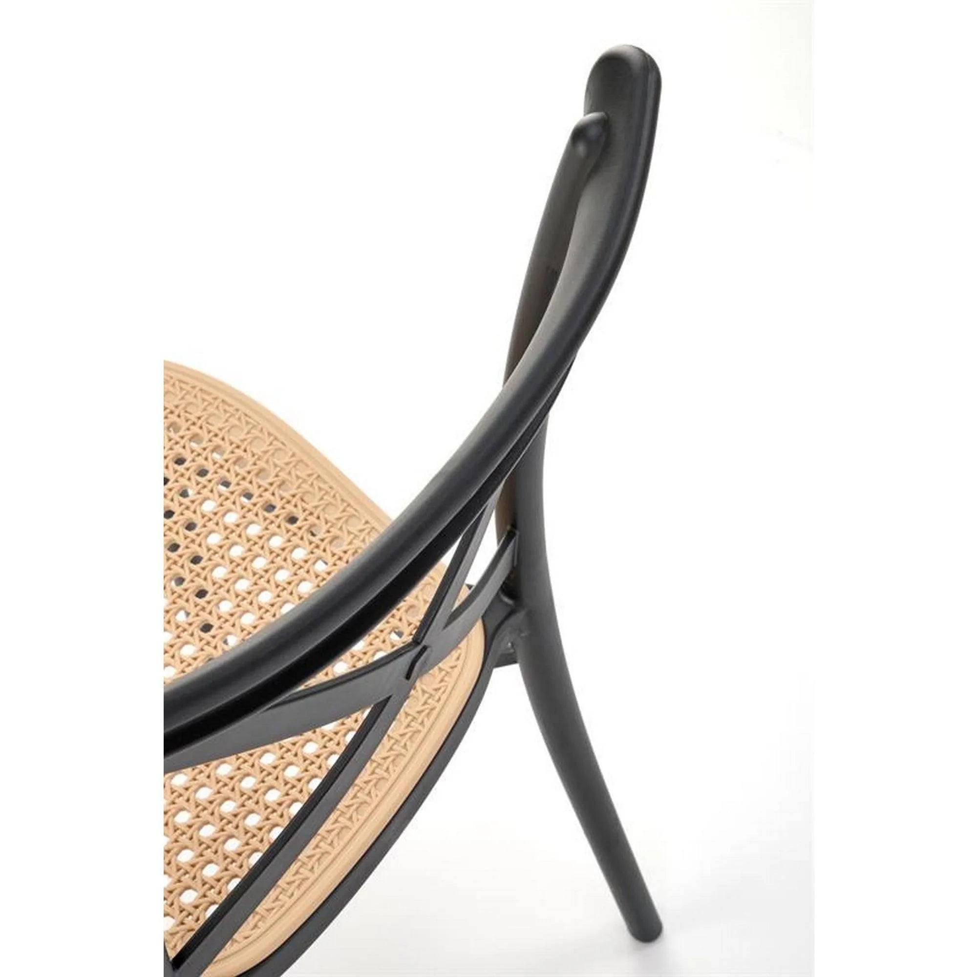 Scaun K512, maro/negru, plastic, 47x51x87 cm