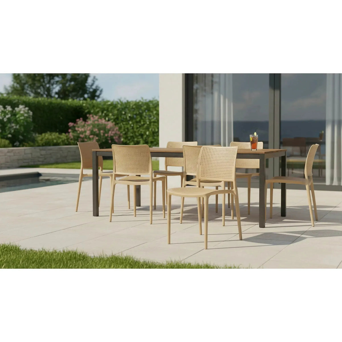 Scaun K514, portocaliu, polipropilena, 42x55x79 cm