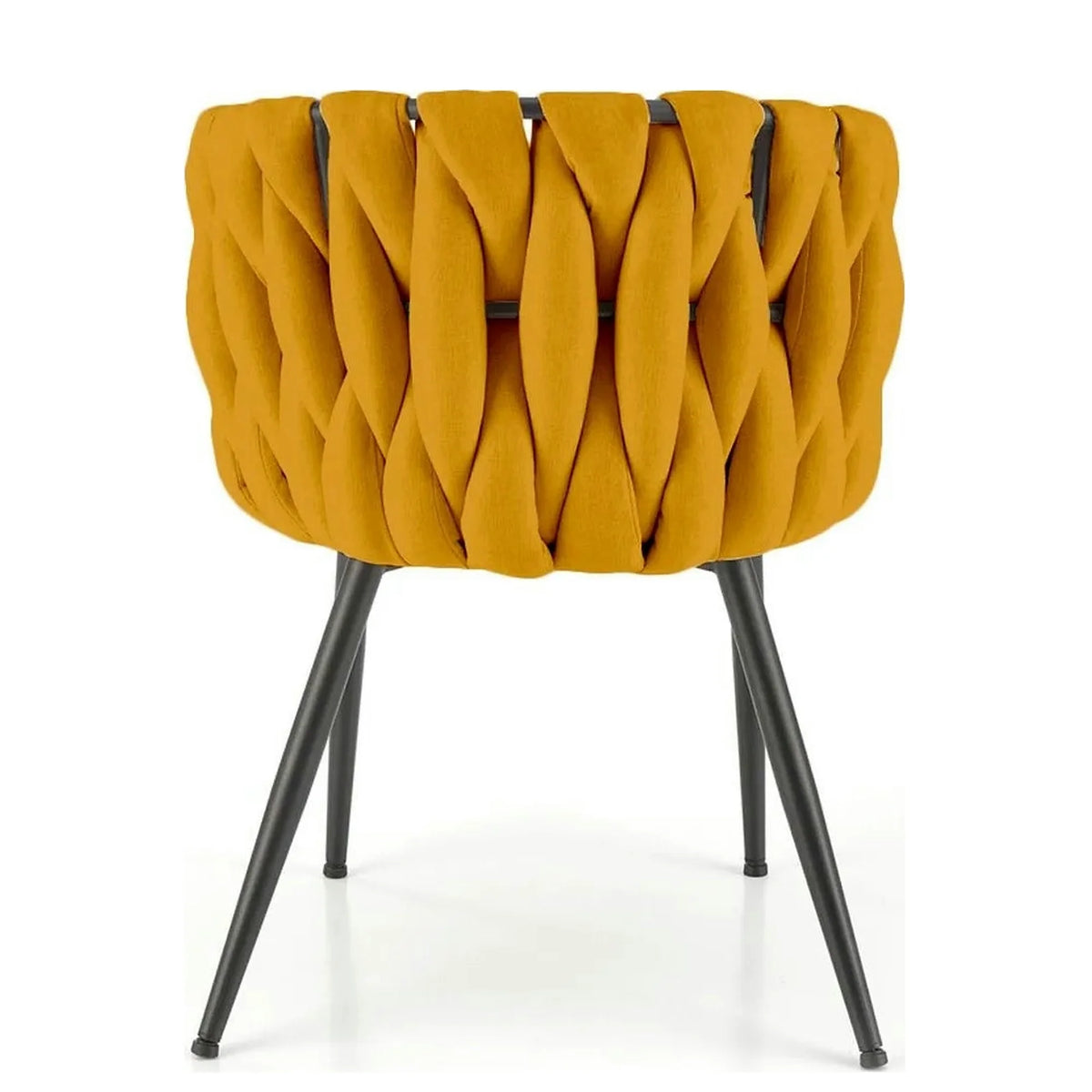 Scaun K516, galben/negru, stofa clasica/metal, 57x60x79 cm