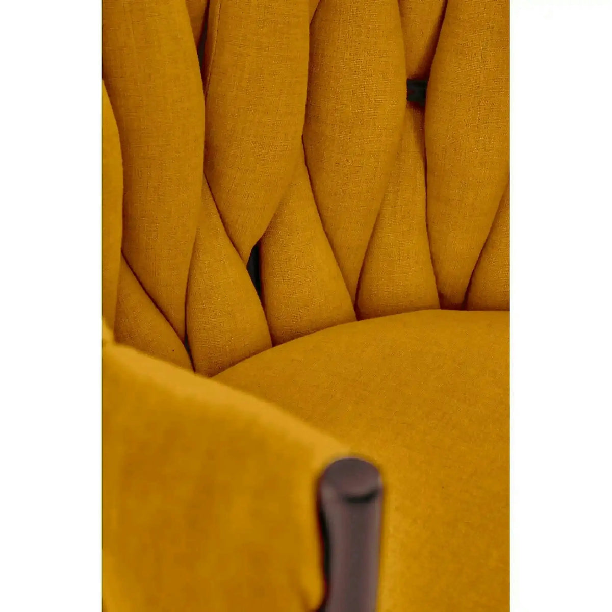 Scaun K516, galben/negru, stofa clasica/metal, 57x60x79 cm