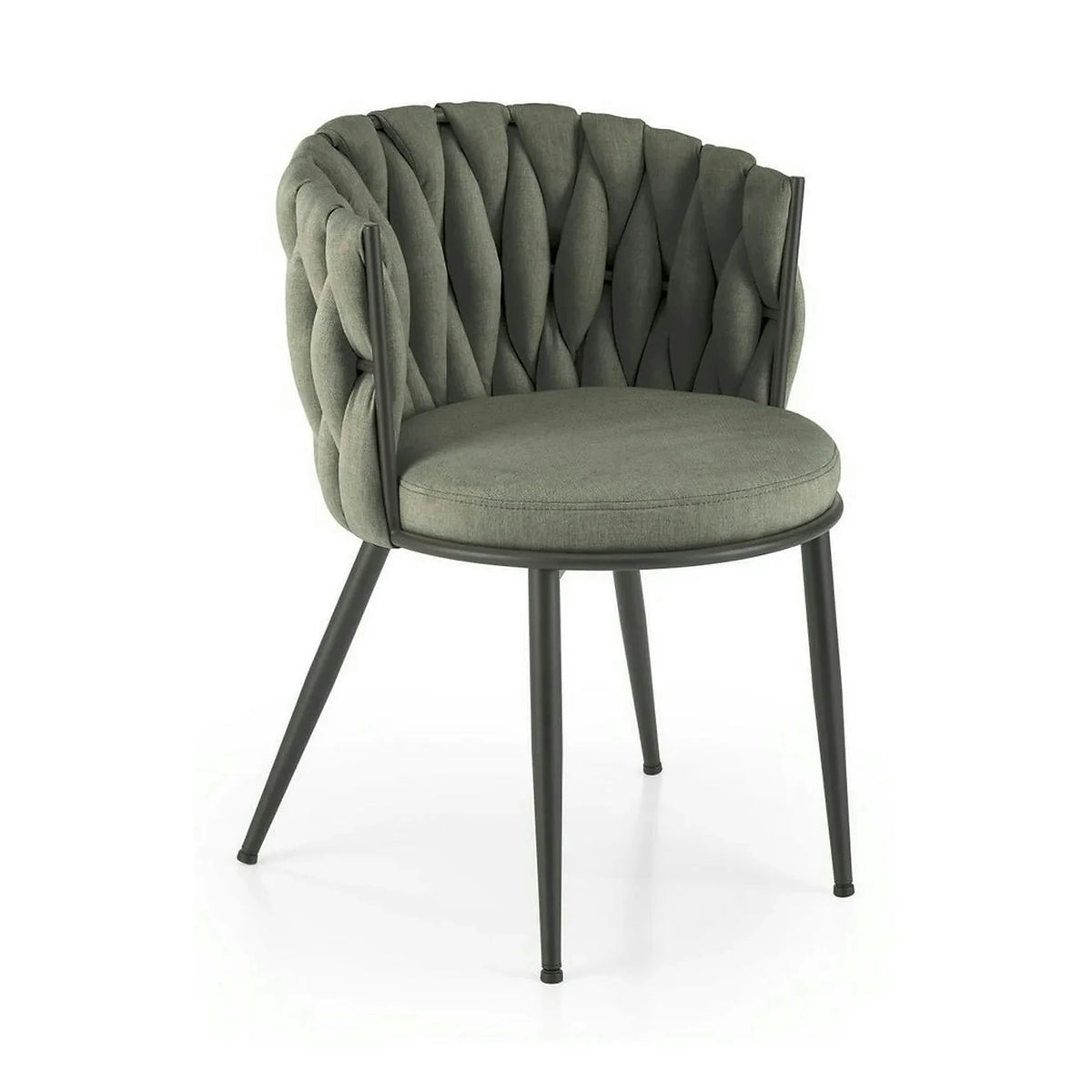 Scaun K516, verde/negru, stofa clasica/metal, 57x60x79 cm