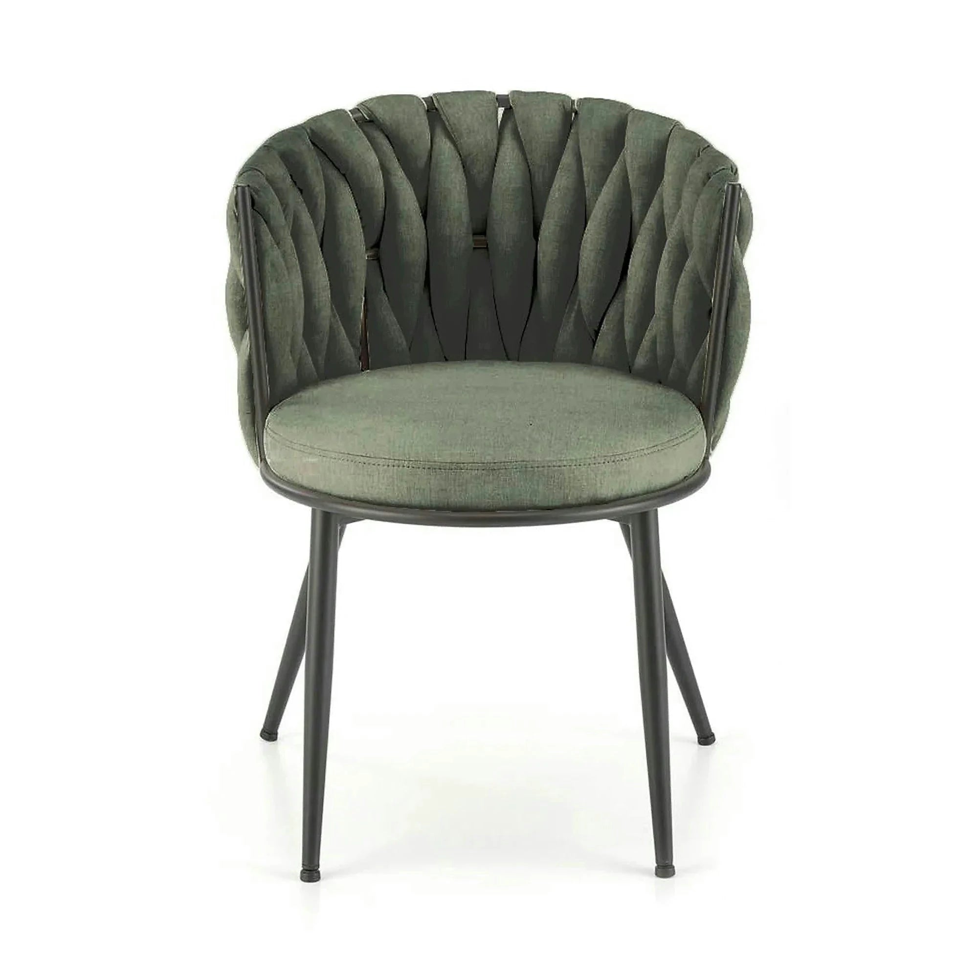 Scaun K516, verde/negru, stofa clasica/metal, 57x60x79 cm