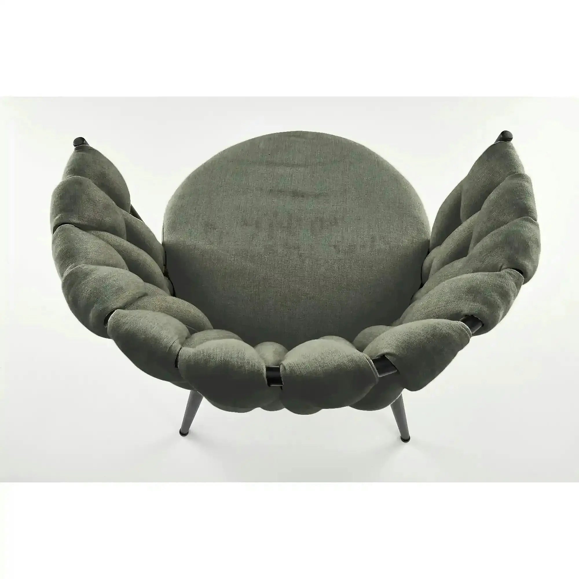 Scaun K516, verde/negru, stofa clasica/metal, 57x60x79 cm