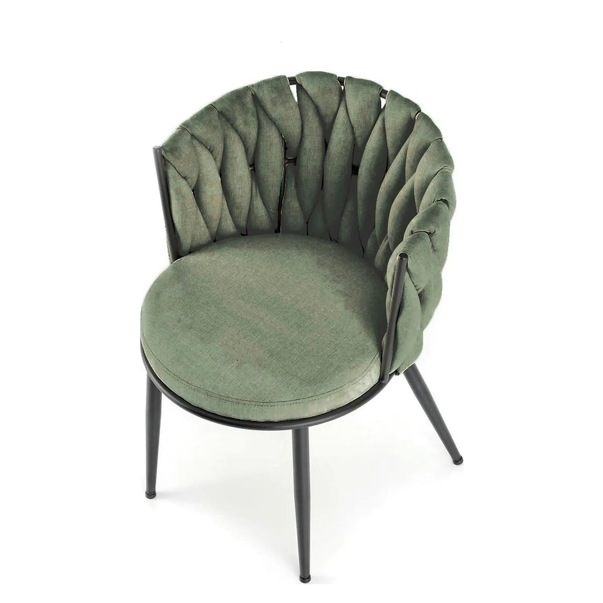 Scaun K516, verde/negru, stofa clasica/metal, 57x60x79 cm
