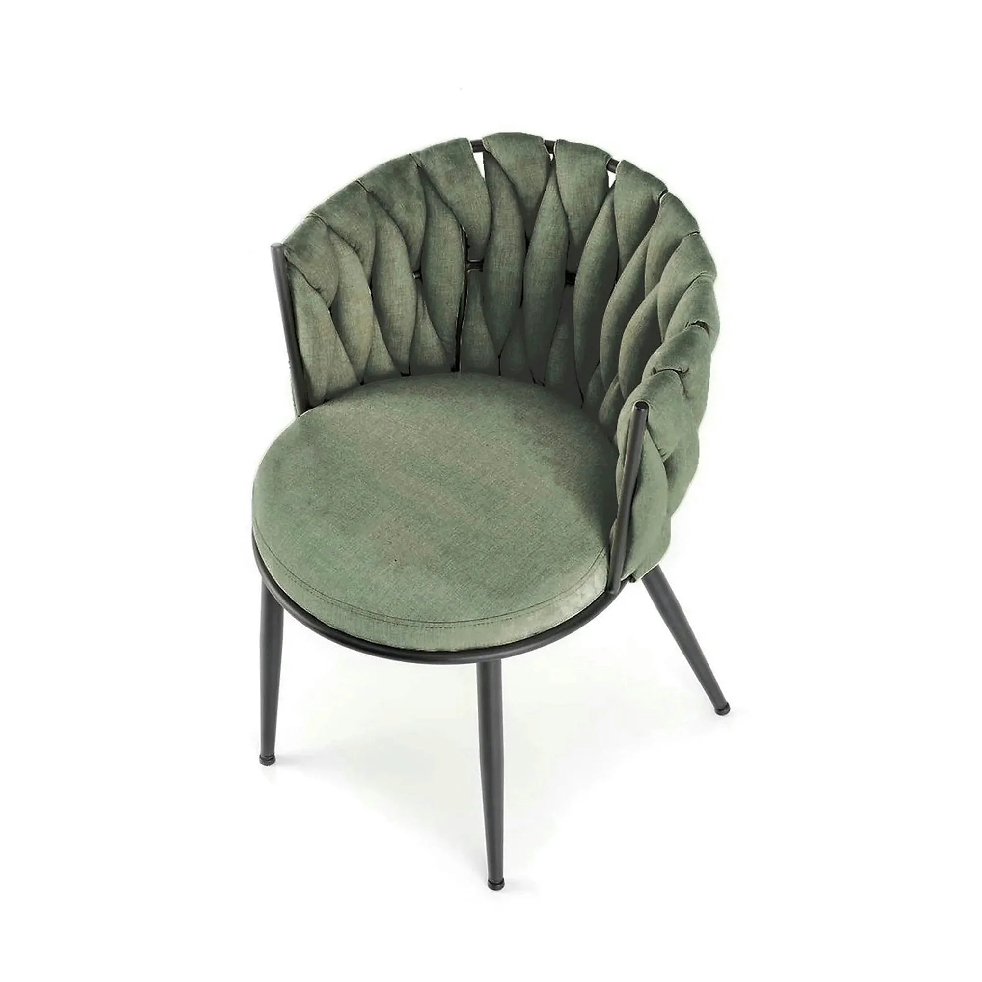 Scaun K516, verde/negru, stofa clasica/metal, 57x60x79 cm