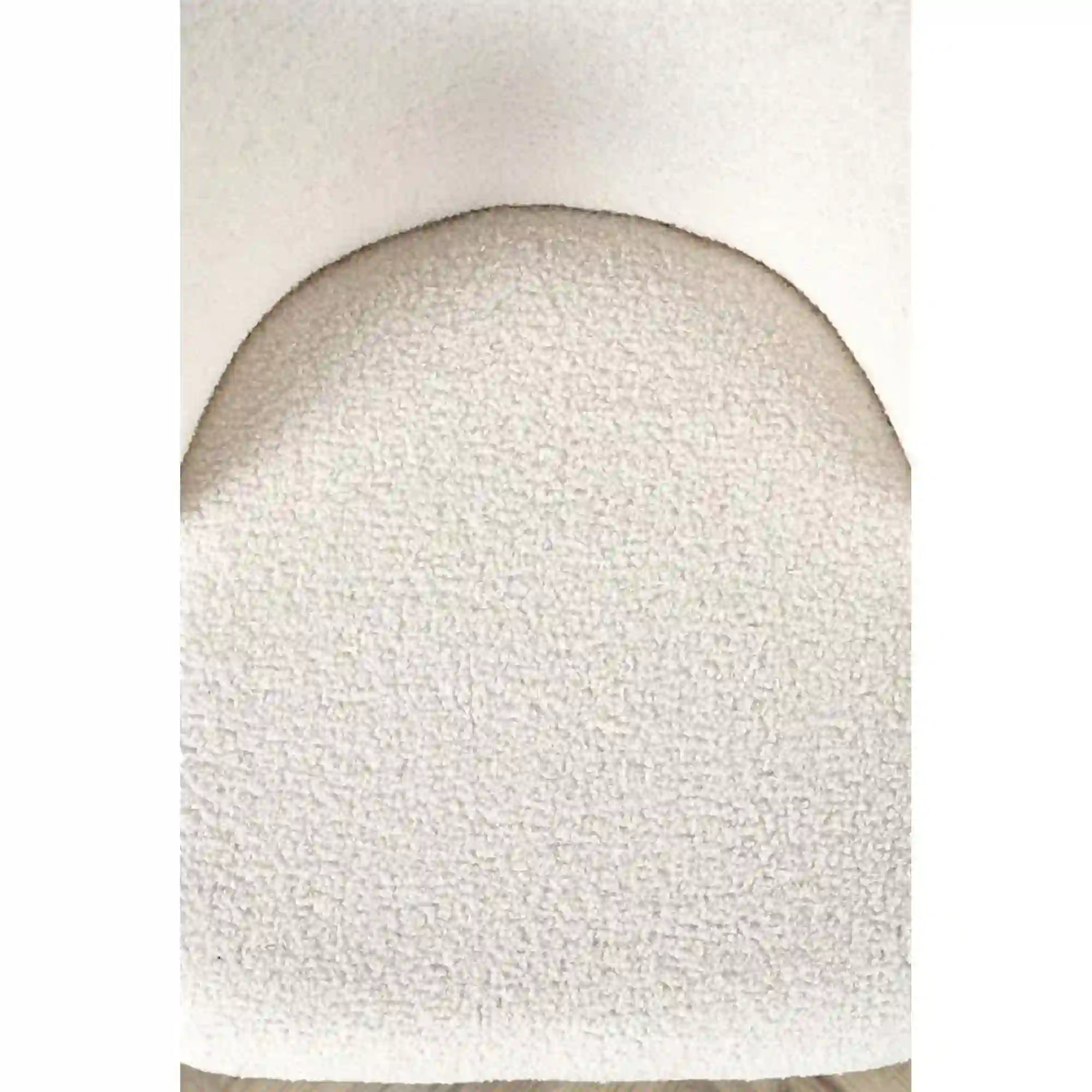 Scaun K518, crem, stofa buclata/metal, 57x59x75 cm