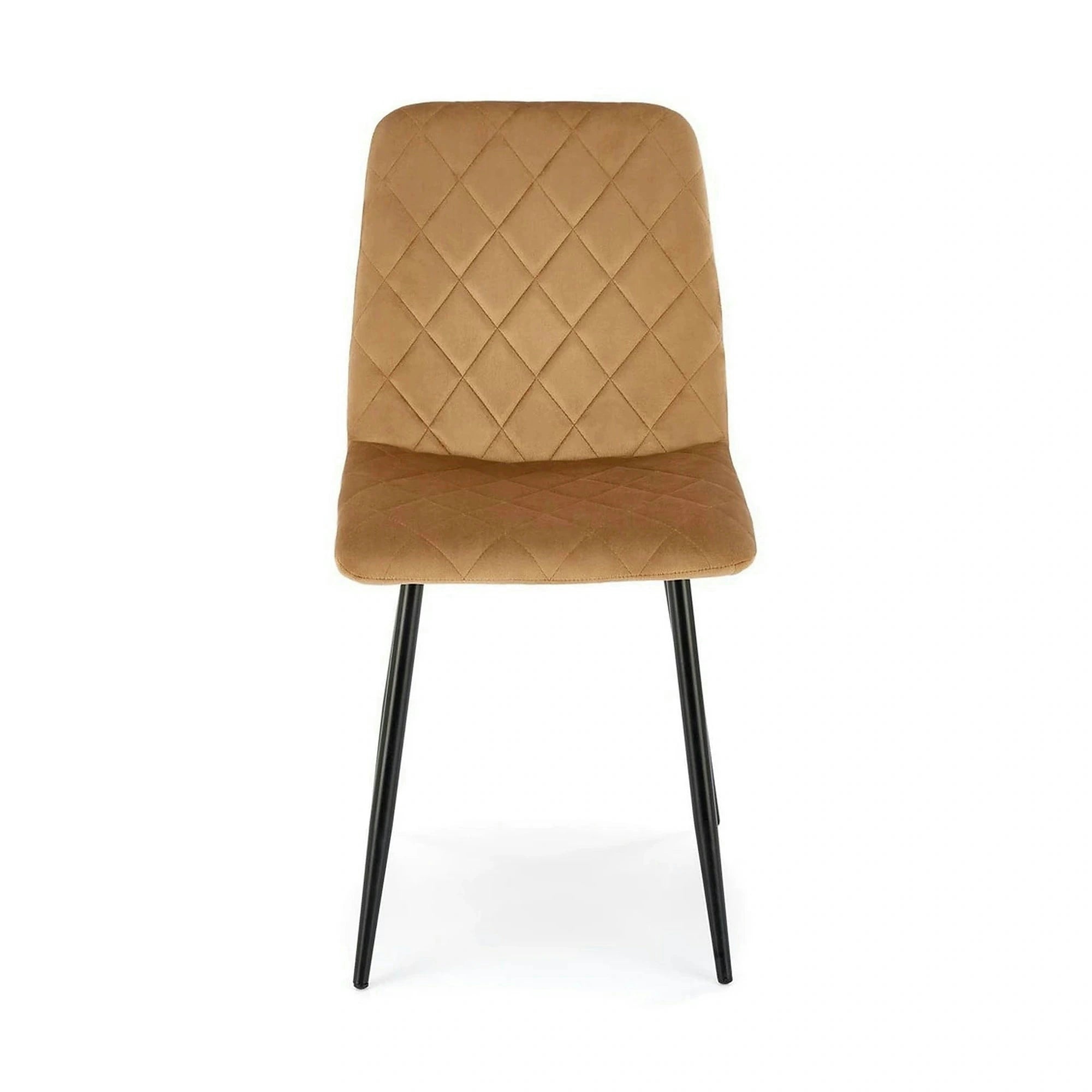 Scaun K525, bej/negru, stofa catifelata/metal, 45x55x89 cm