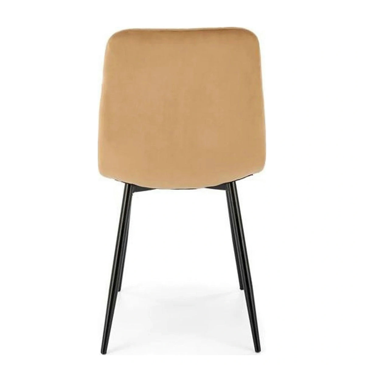 Scaun K525, bej/negru, stofa catifelata/metal, 45x55x89 cm