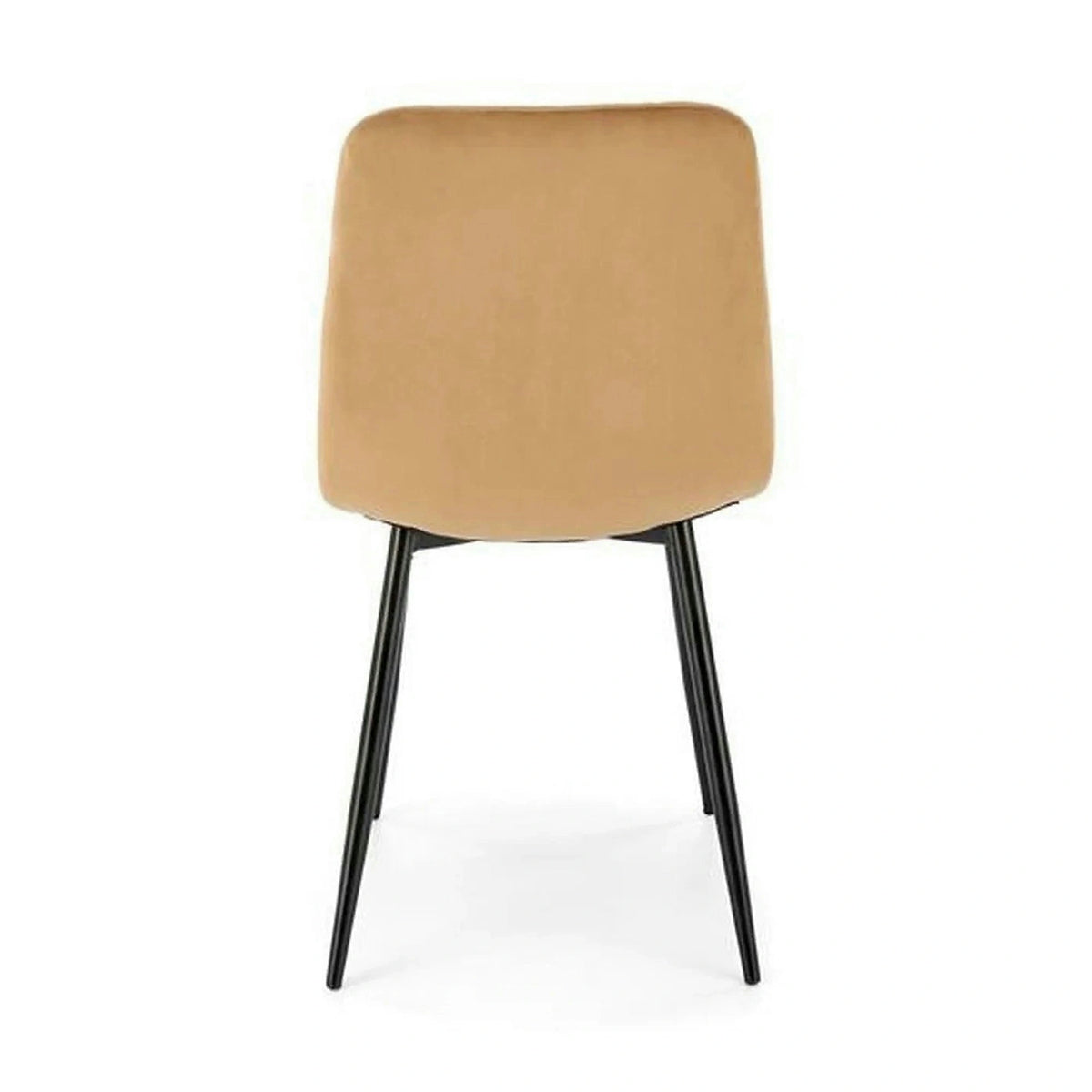 Scaun K525, bej/negru, stofa catifelata/metal, 45x55x89 cm