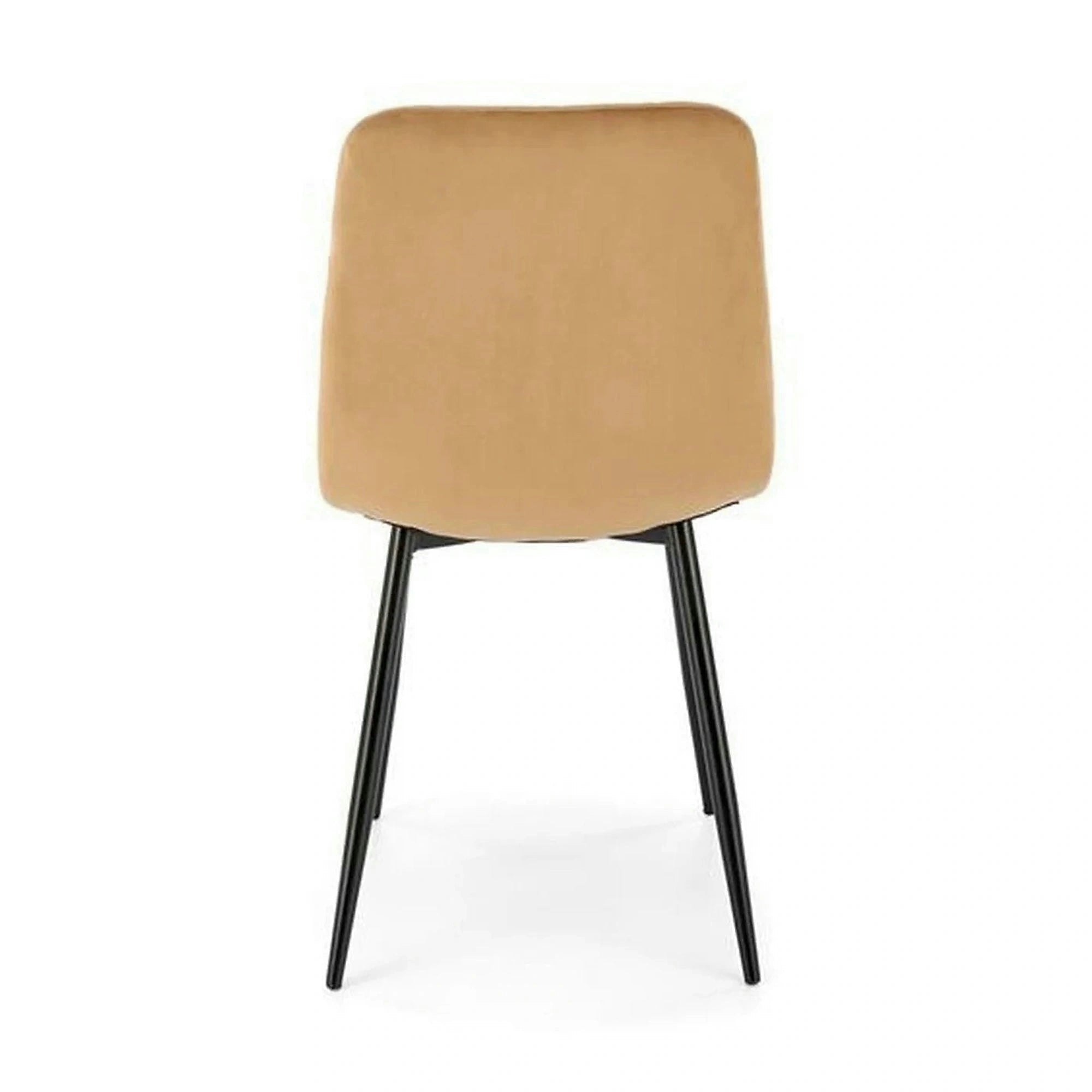 Scaun K525, bej/negru, stofa catifelata/metal, 45x55x89 cm