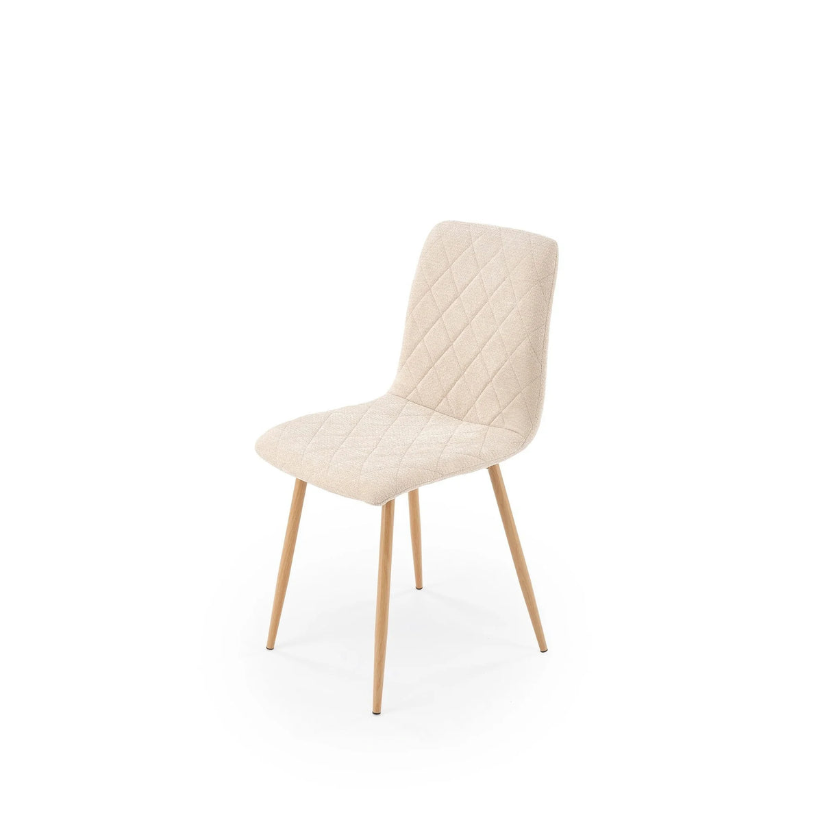 Scaun K525, bej/stejar, stofa/metal, 45x55x89 cm