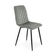 Scaun K525, gri/negru, stofa catifelata/metal, 45x55x89 cm